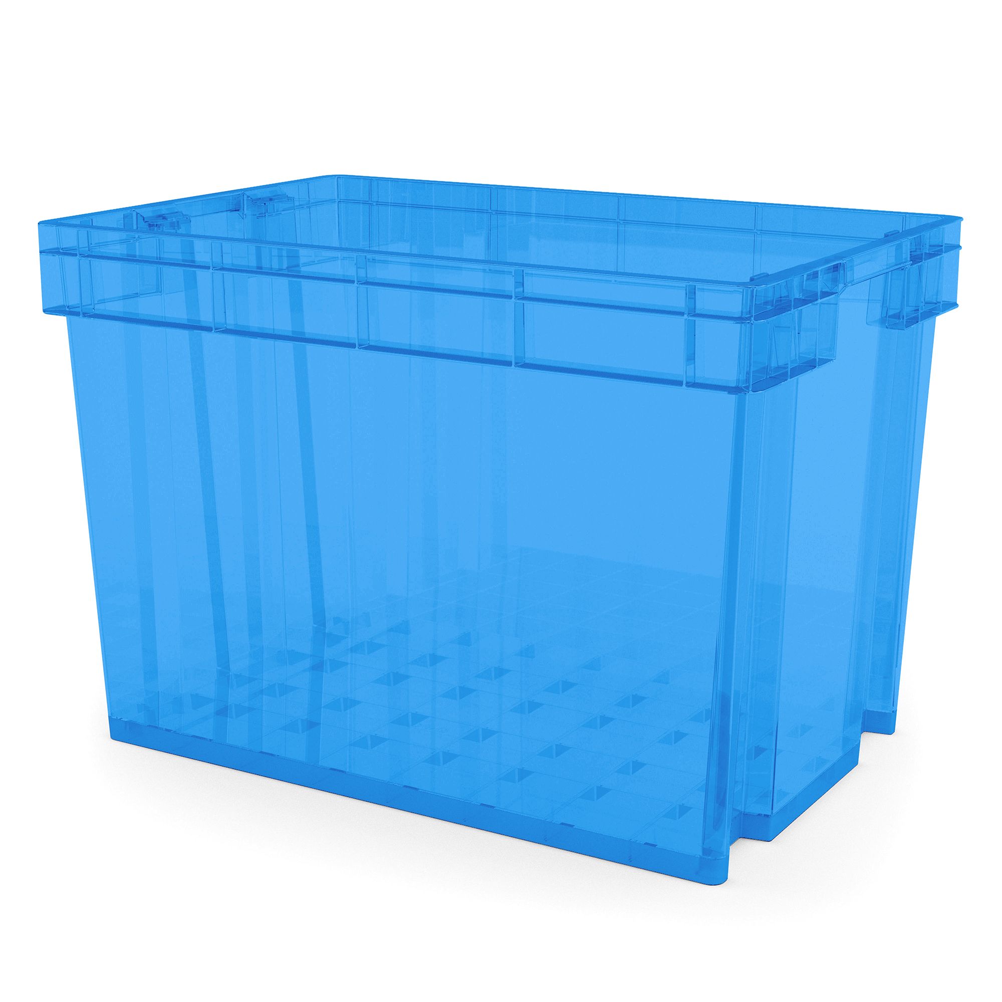 Xago Heavy duty Blue 68L Plastic XL Stackable Storage box Departments