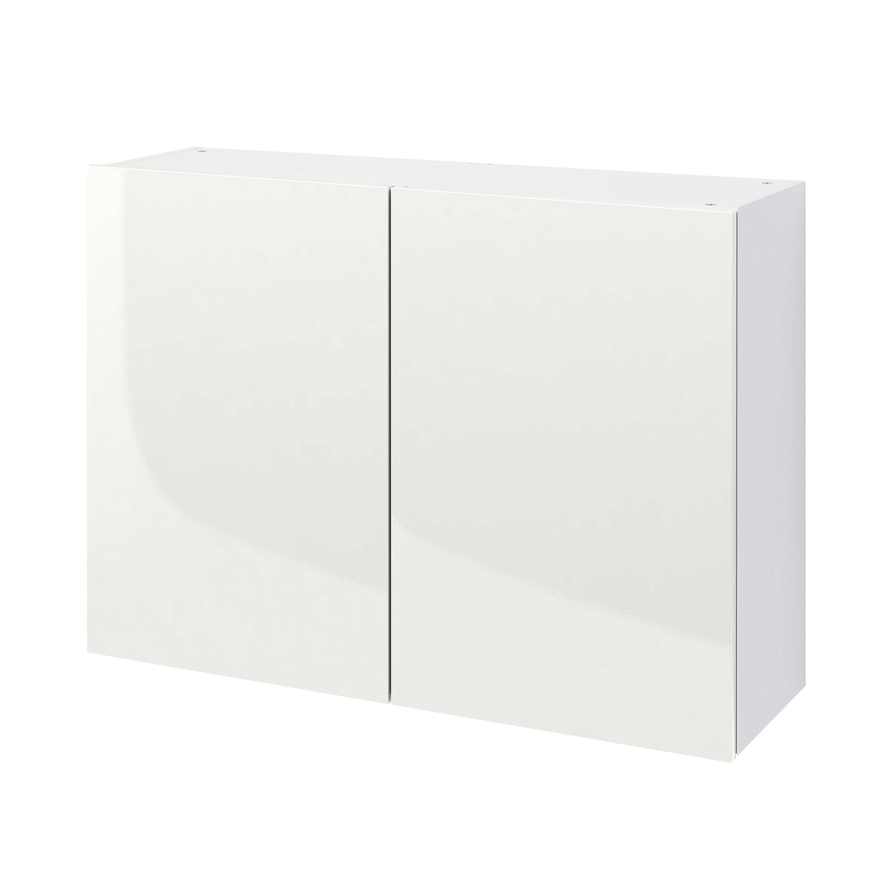 GoodHome Stevia Gloss White Standard Wall (W)1000mm