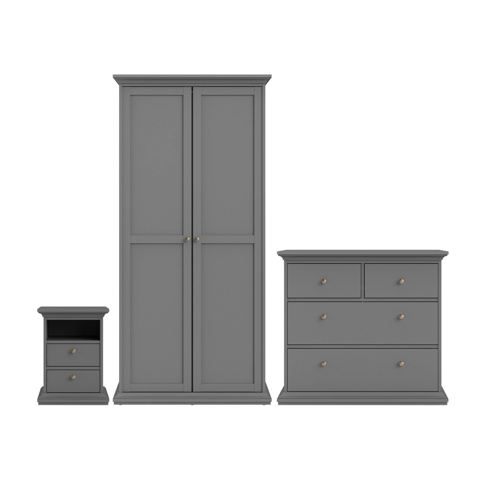 Paris Matt grey Bedroom furniture set | Departments | DIY at B&Q