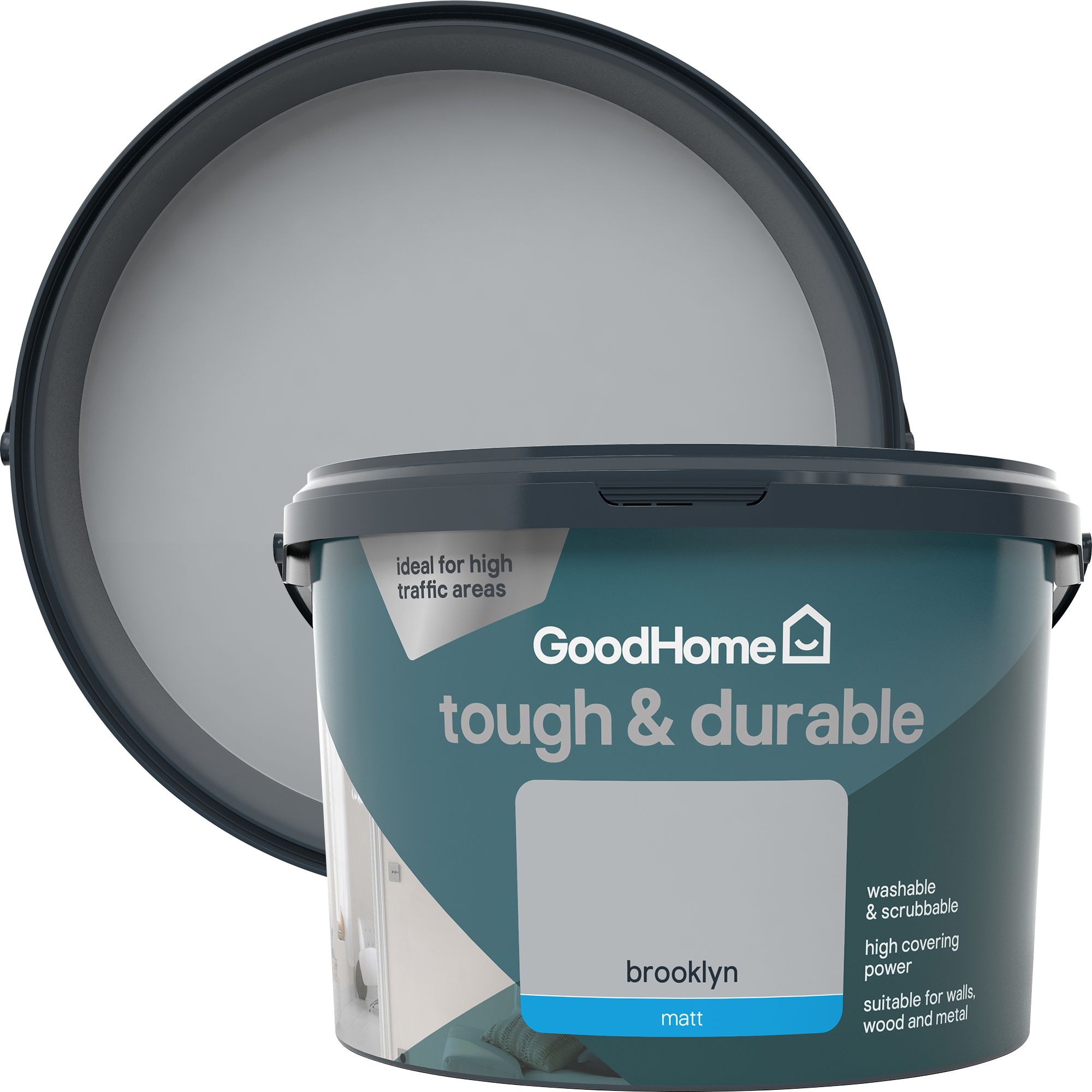 GoodHome Durable Brooklyn Matt Emulsion Paint 2.5L | Departments | DIY ...