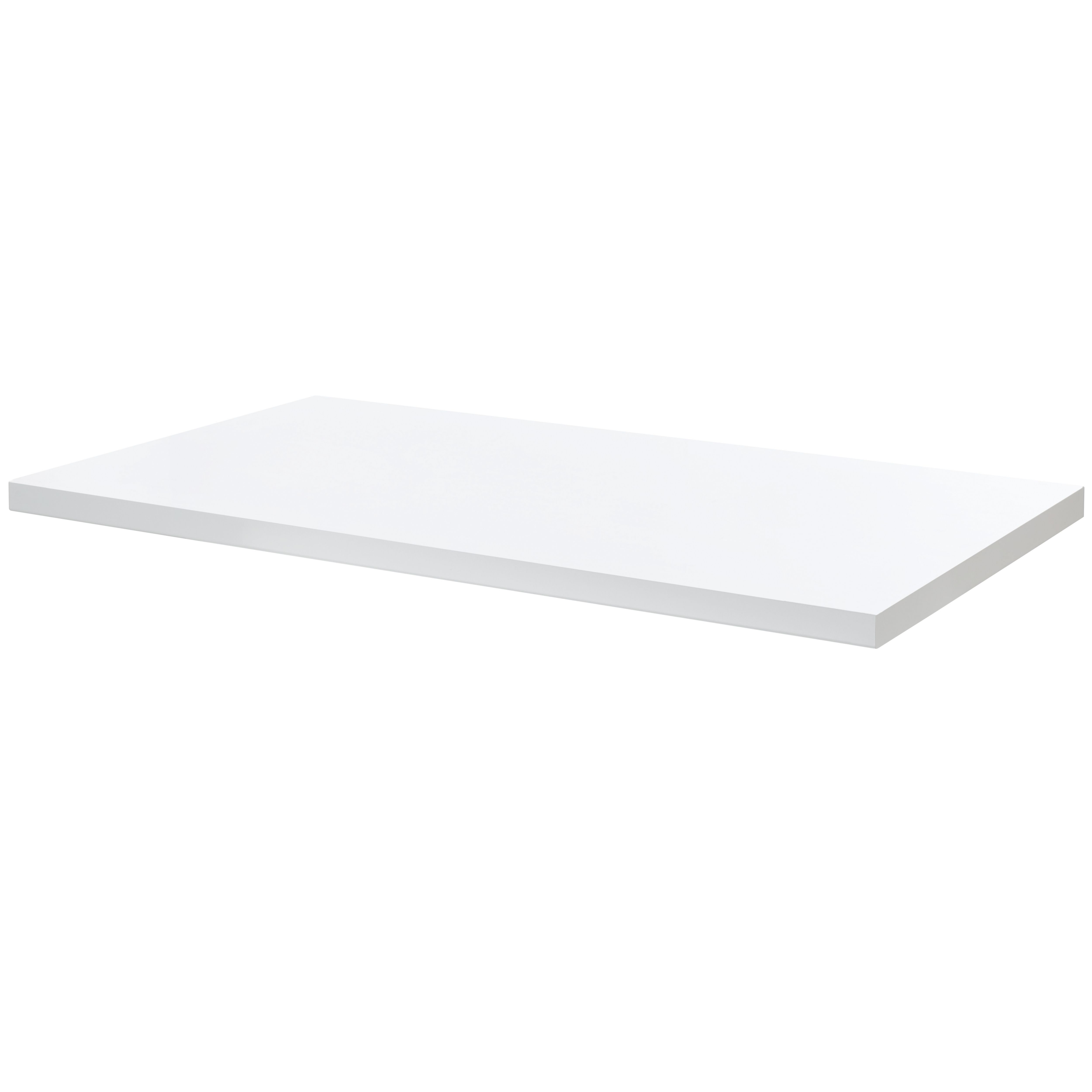 GoodHome Marloes Gloss White Bathroom worktop, (W)1205mm, (H)28mm ...
