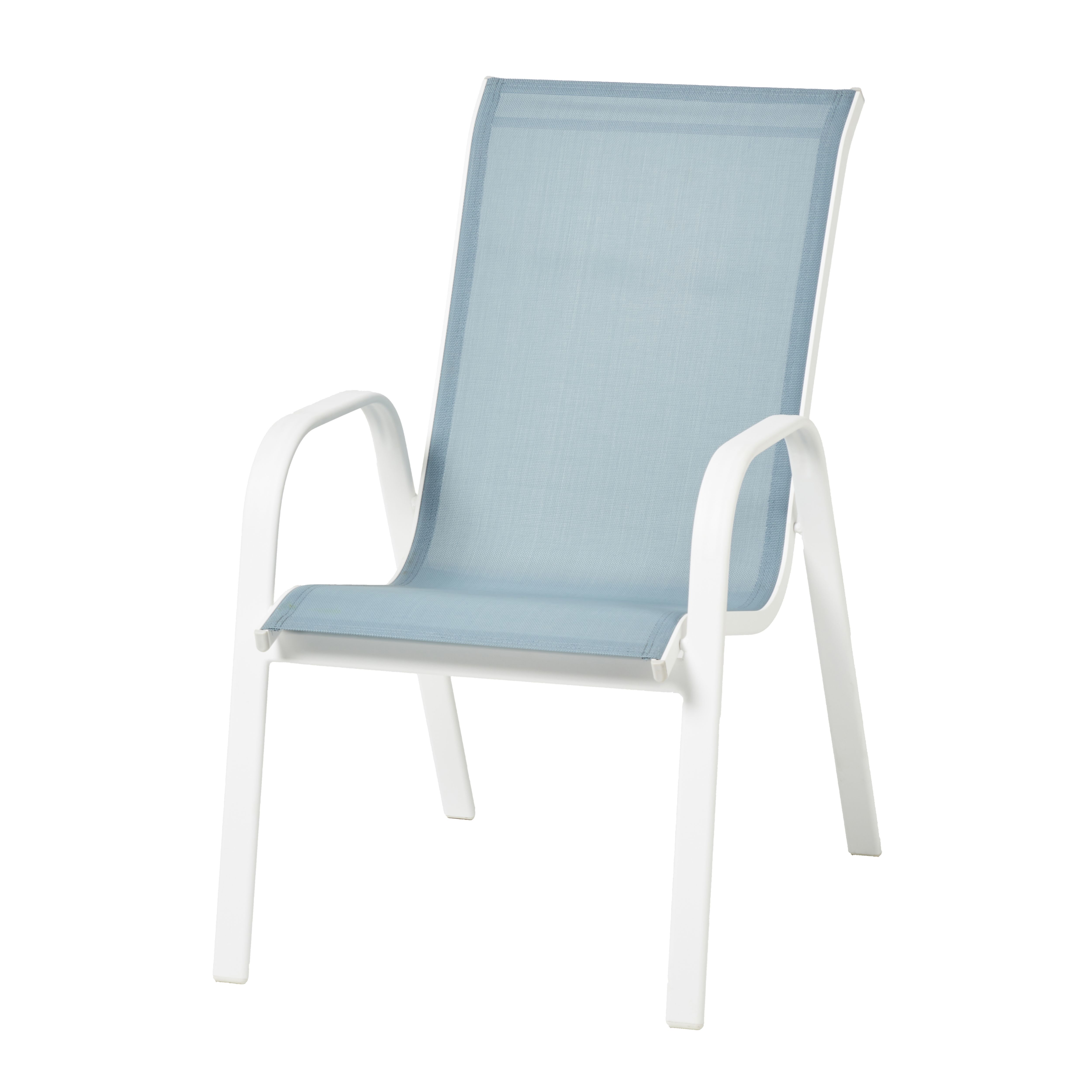 Janeiro Blue Metal Armchair | Departments | DIY at B&Q