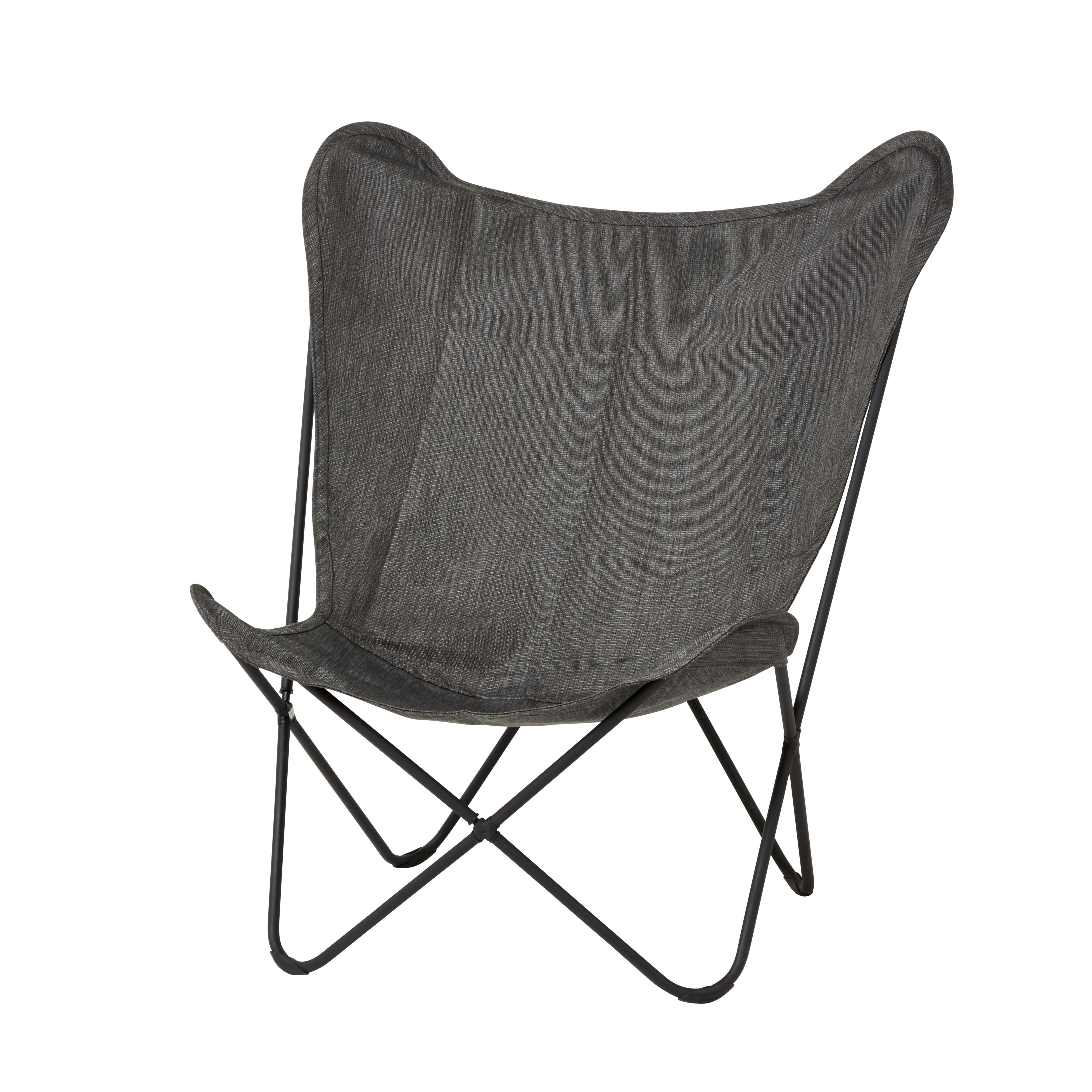 Mataso Grey Metal Chair Departments Diy At B Q