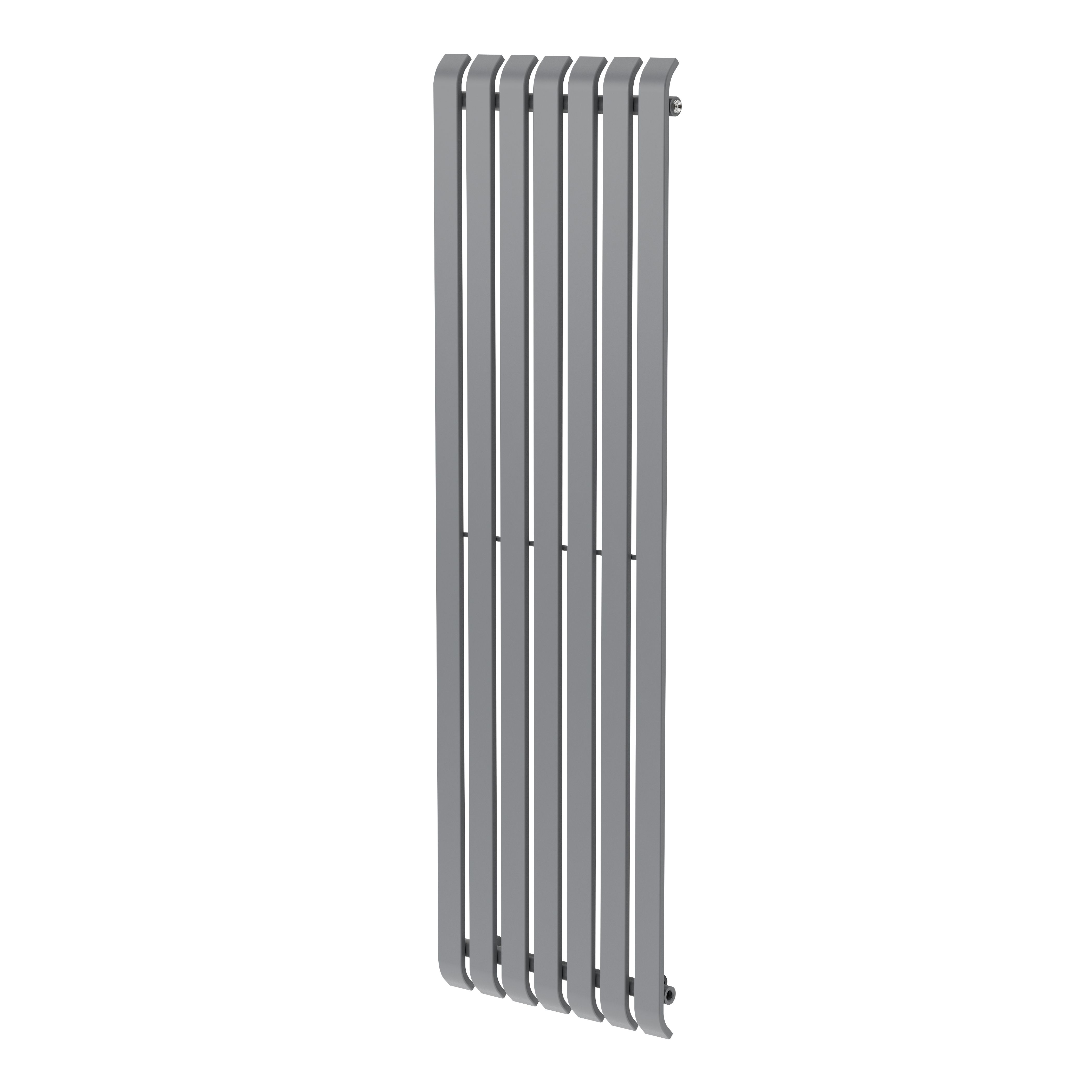 GoodHome Wilsona Vertical Designer Radiator Grey Painted (H)1800 mm (W)540 mm Departments