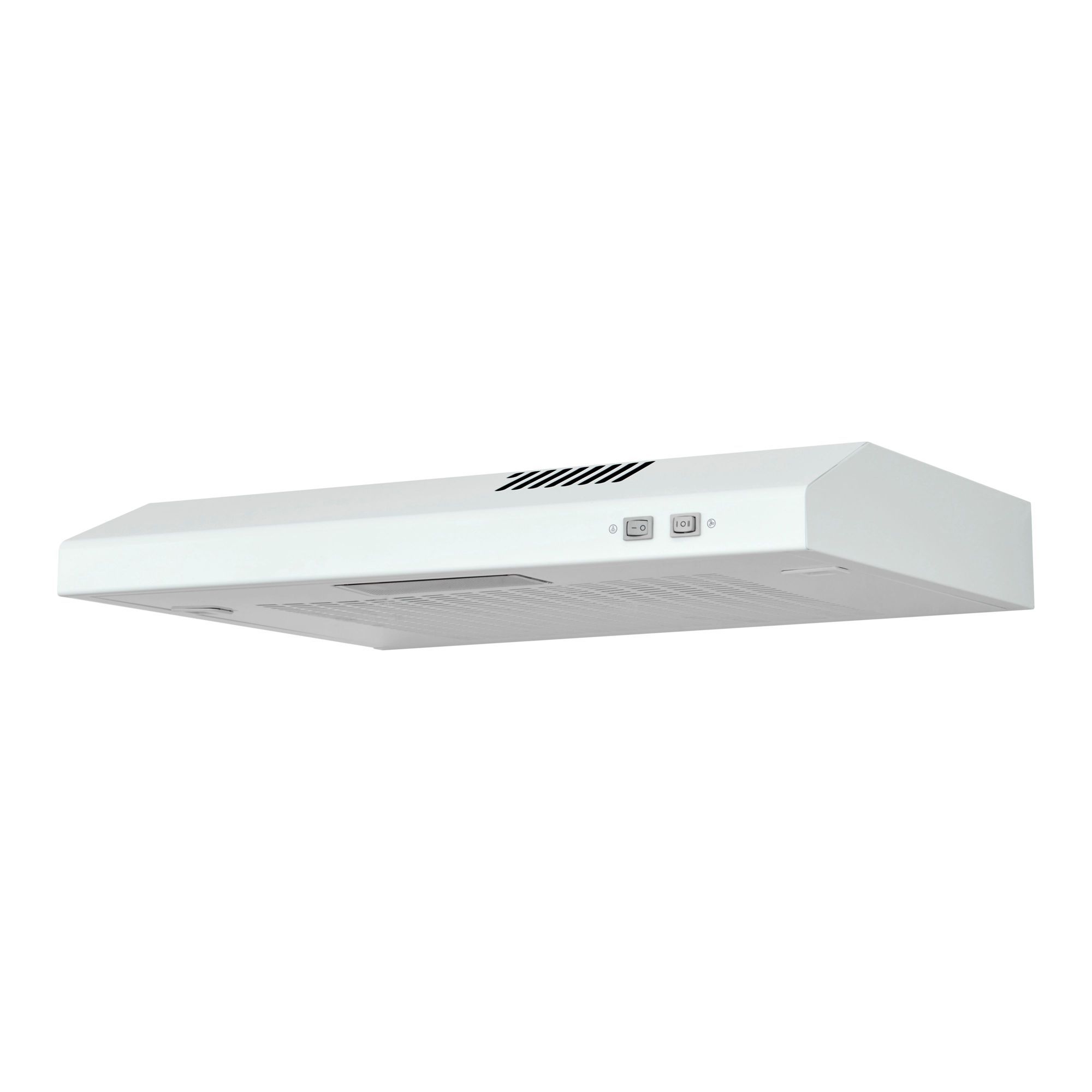 VHW60A White Enamel steel Visor Cooker hood, (W)60cm Departments