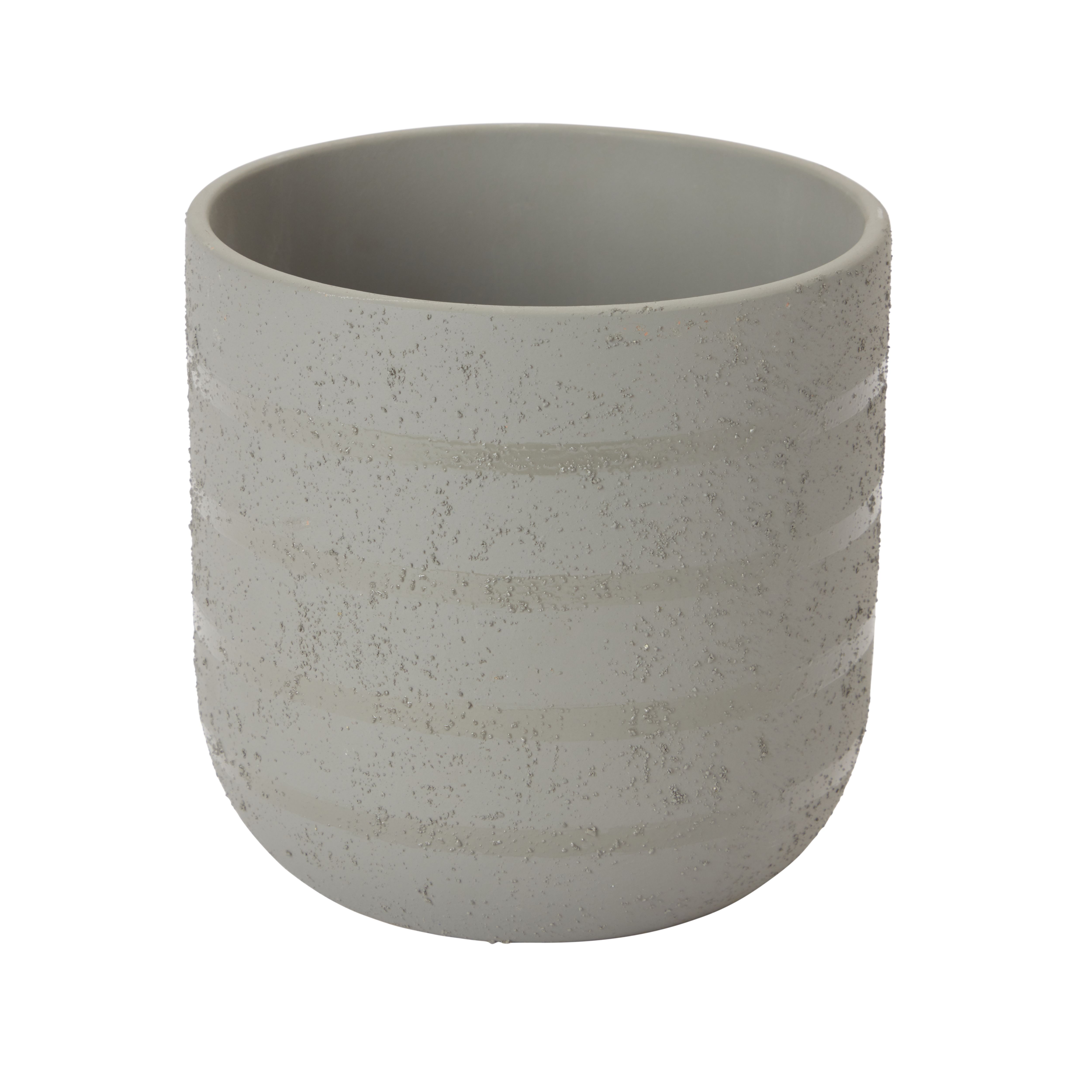 Griffin Clay Striped Plant pot (Dia)14.1cm | Departments ...