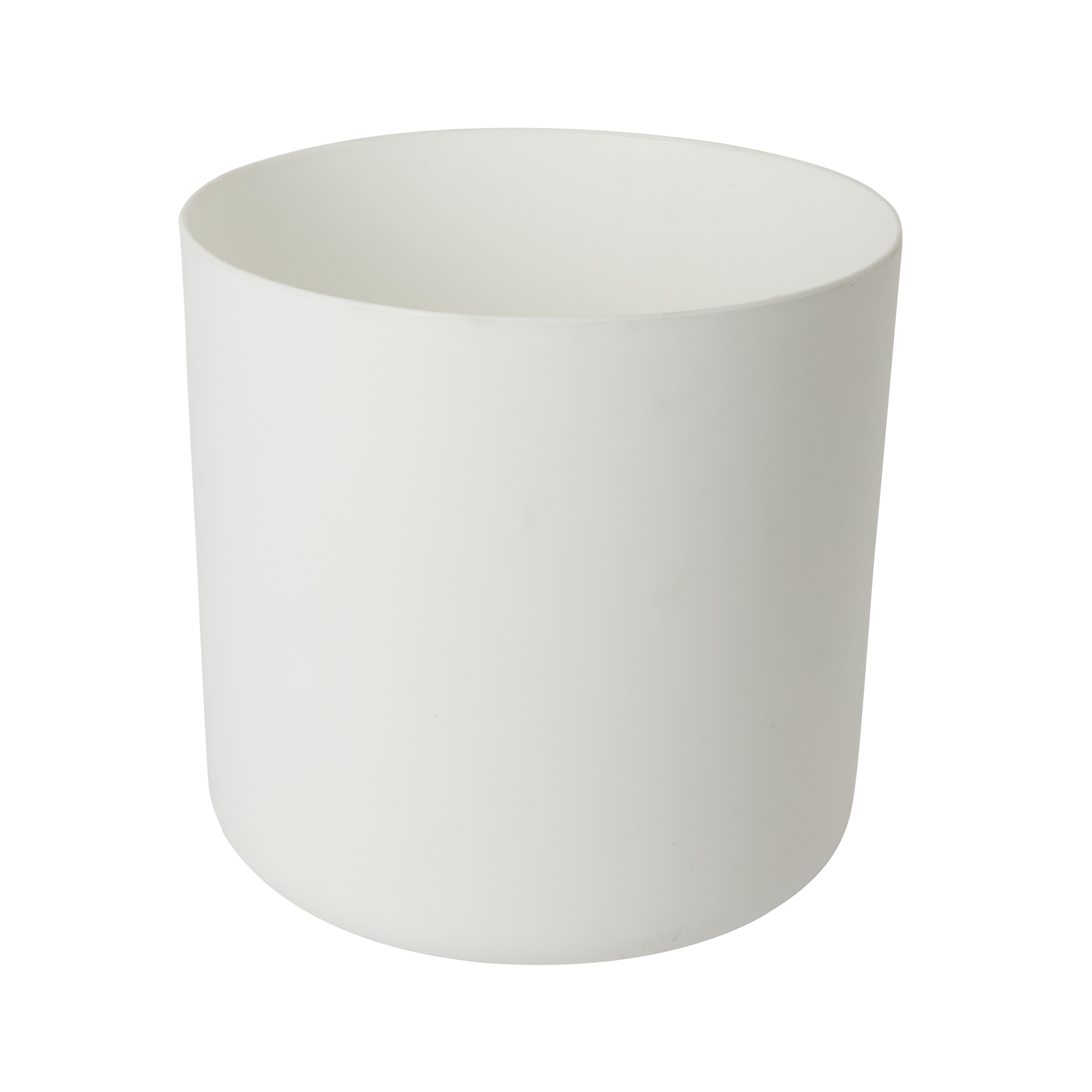 GoodHome Round Plastic White Pot (H)290mm (Dia)305mm | Departments ...