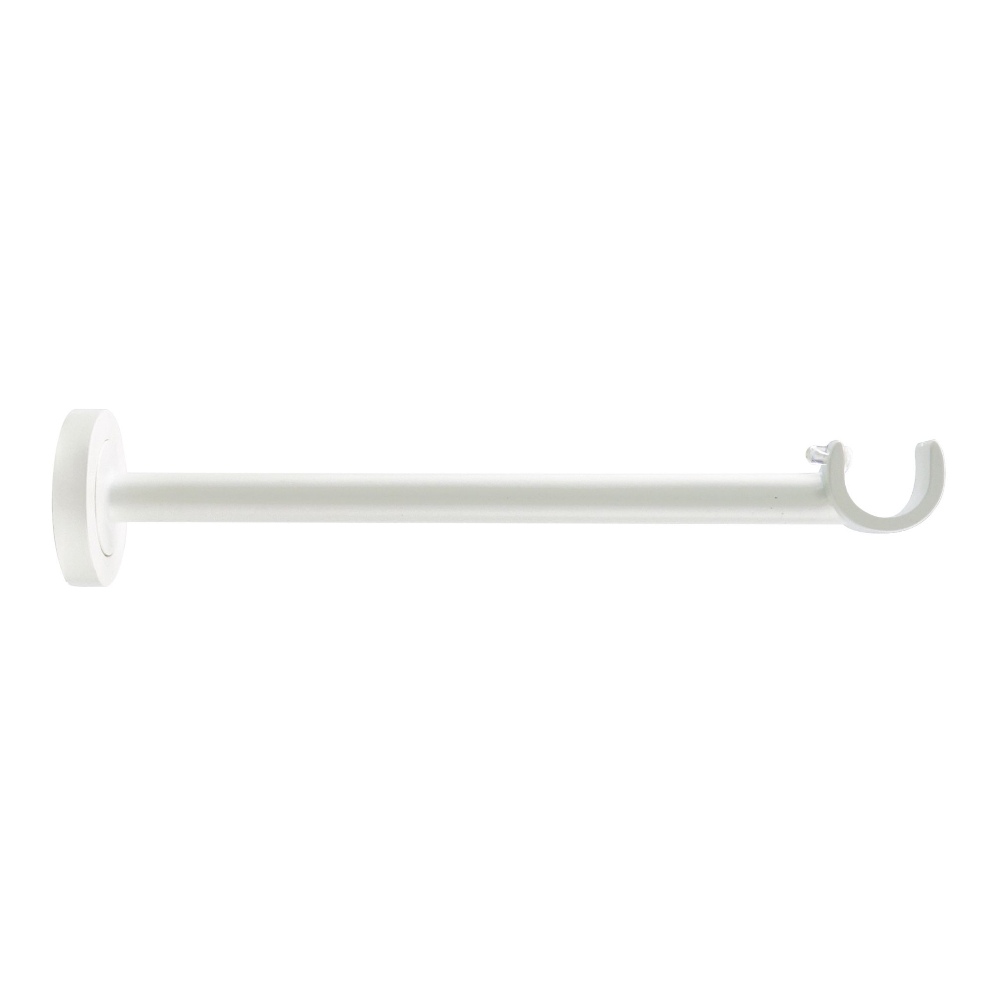 GoodHome Anafi Matt White Metal Long Curtain Pole Bracket (Dia)19mm ...