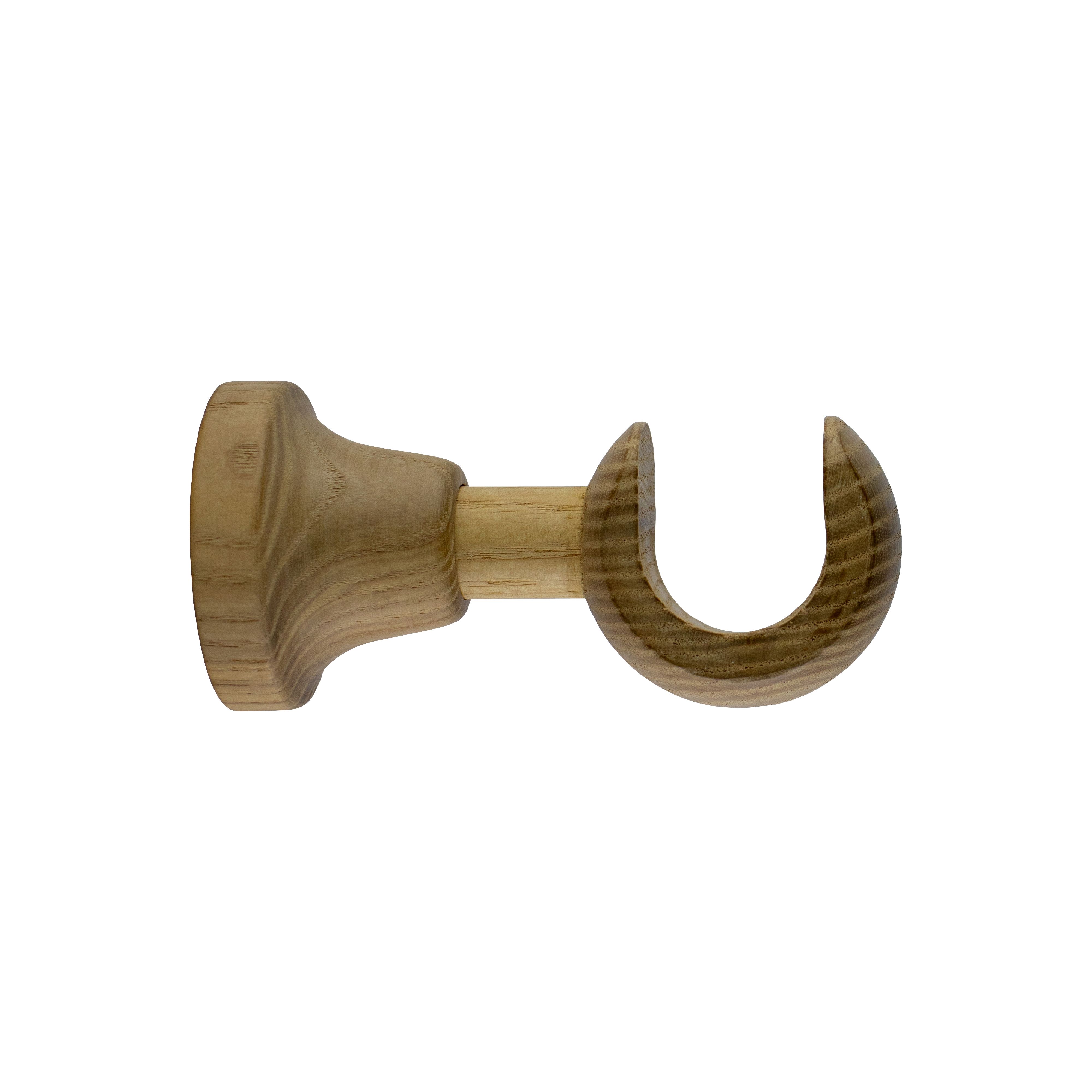 Goodhome Symi Wood Short Curtain Pole Bracket Dia 28mm