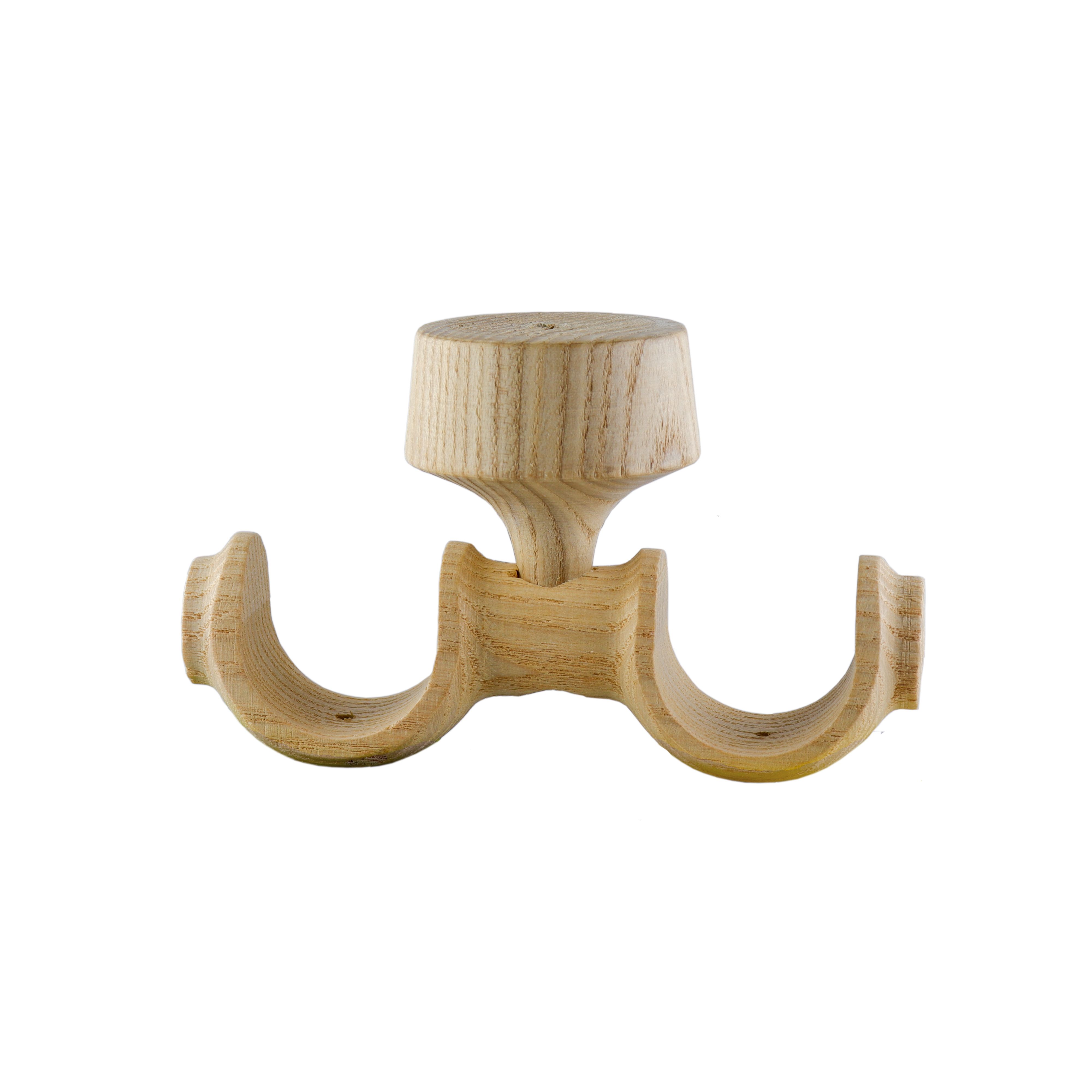 Goodhome Symi Wood Double Ceiling Curtain Pole Bracket Dia 28mm