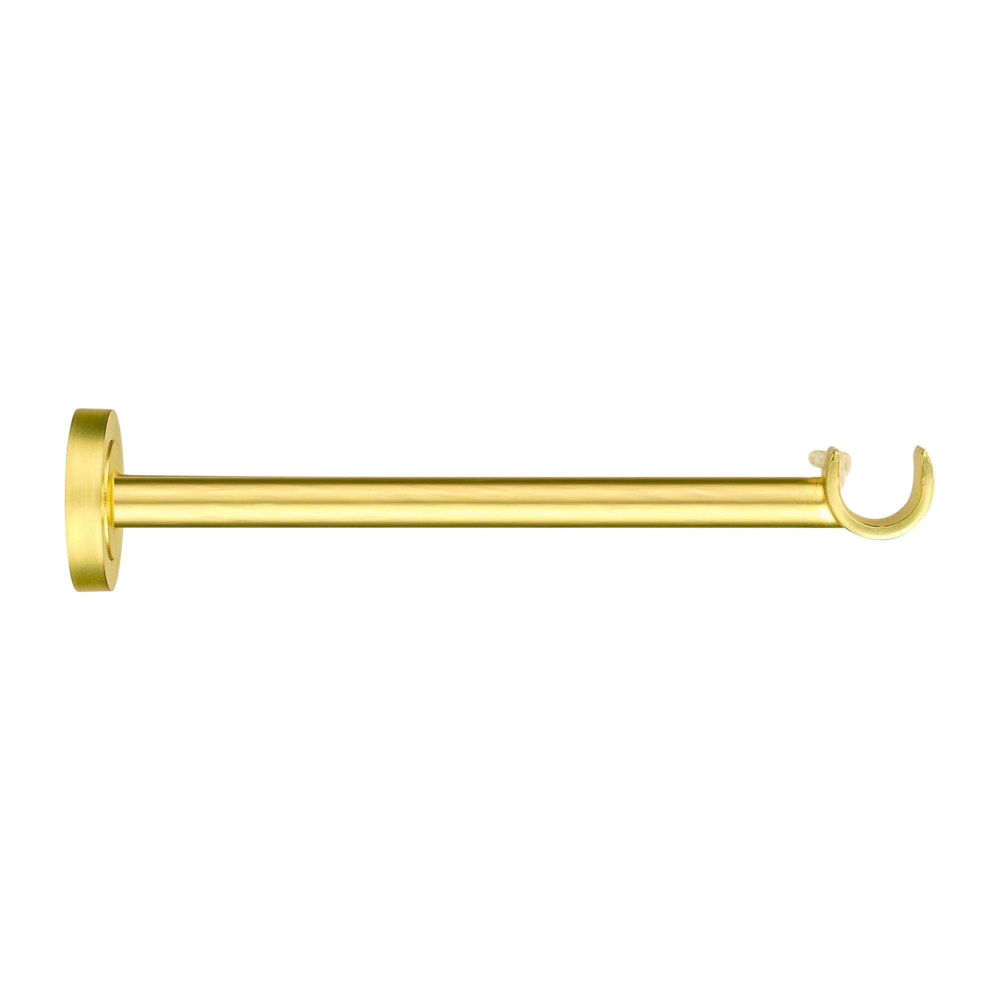 Goodhome Elasa Brushed Brass Effect Metal Long Curtain Pole