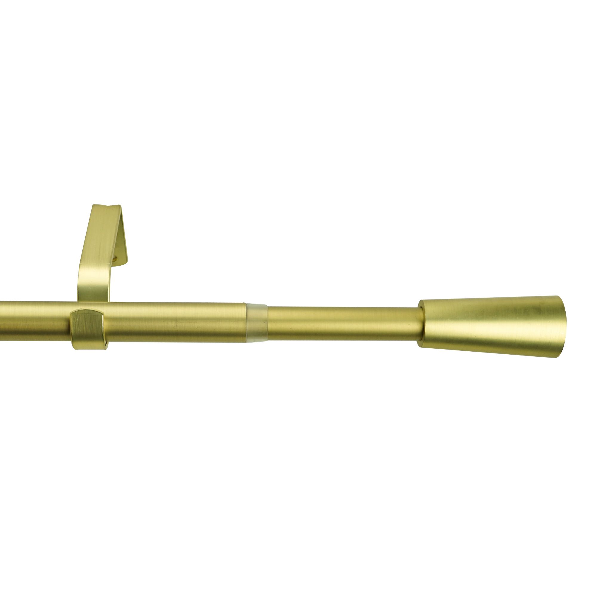 GoodHome Elasa Brushed Brass effect Extendable Curtain pole Set, (L