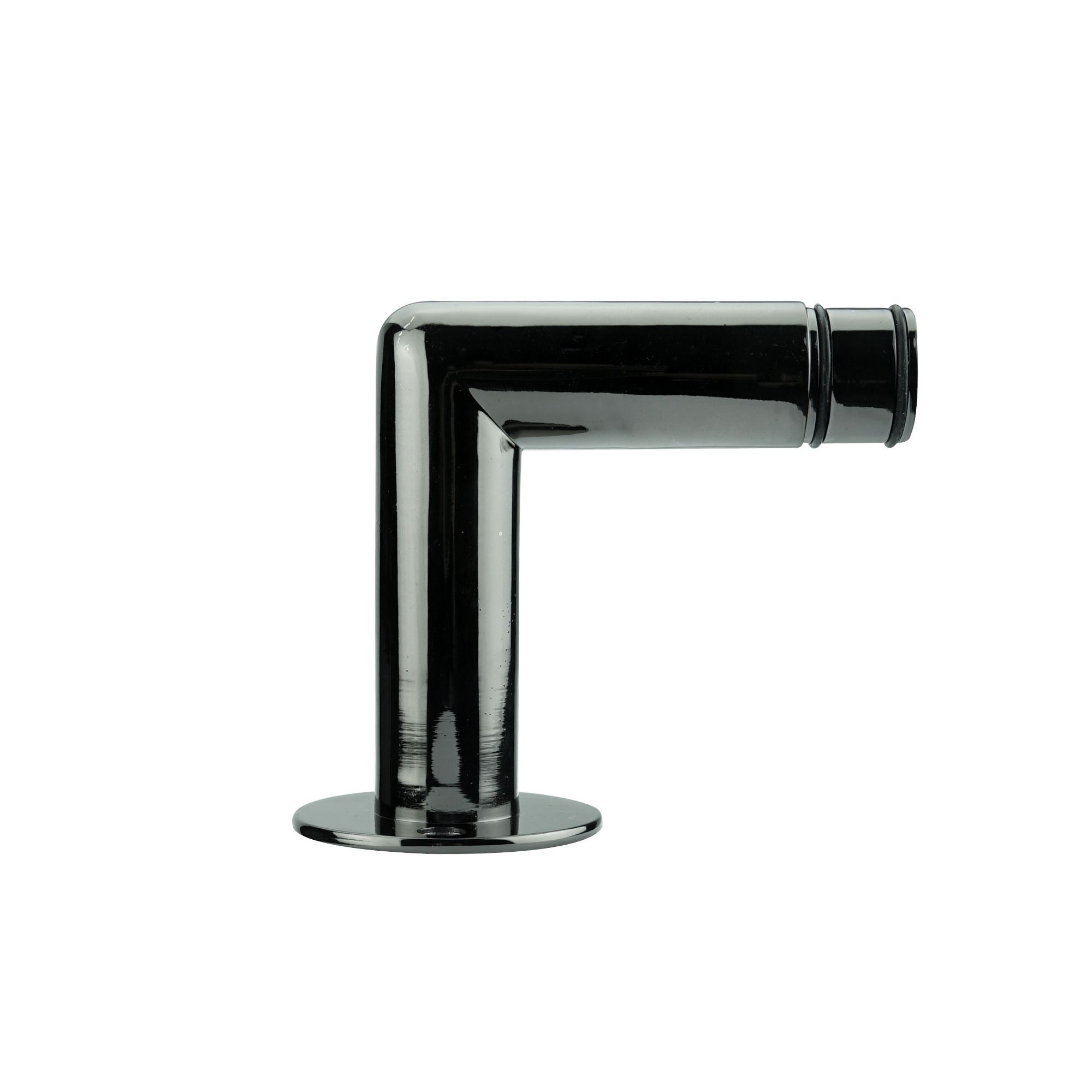 Goodhome Kimlos Black Nickel Effect Metal Curtain Pole Angle