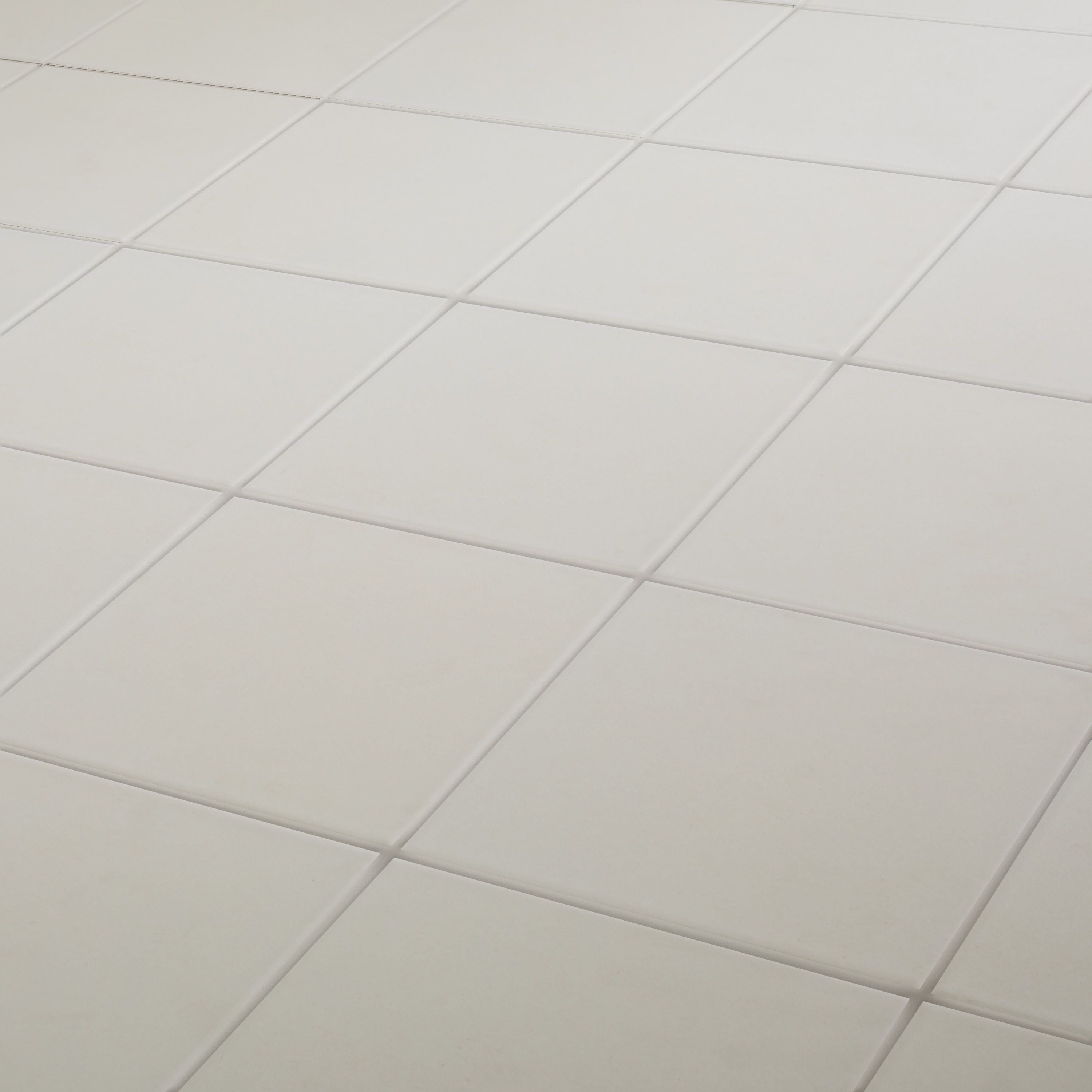 Konkrete White Matt Plain Porcelain Floor Tile Sample Departments DIY at B&Q