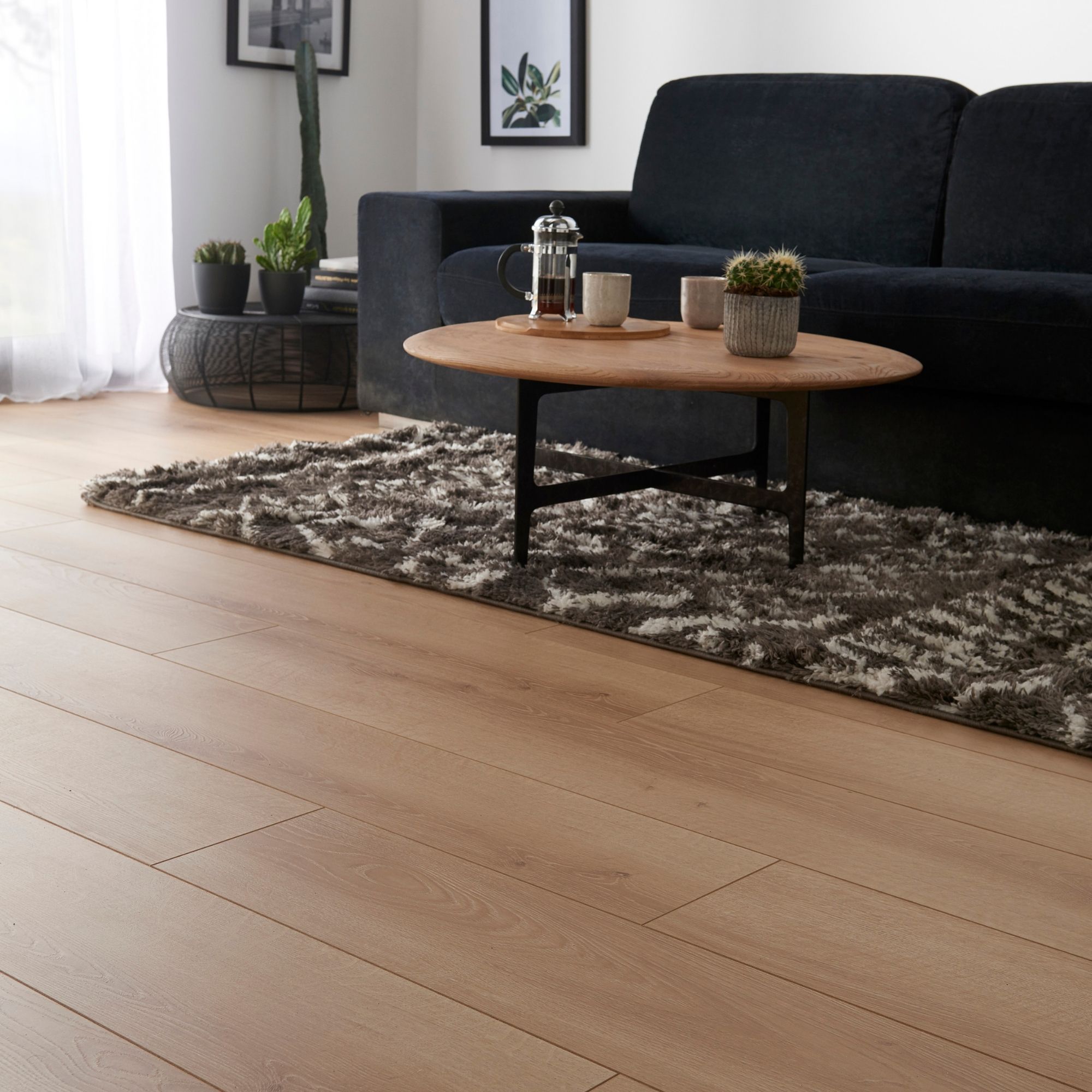 Goodhome Malton Natural Oak Effect Laminate Flooring 1 74m Pack
