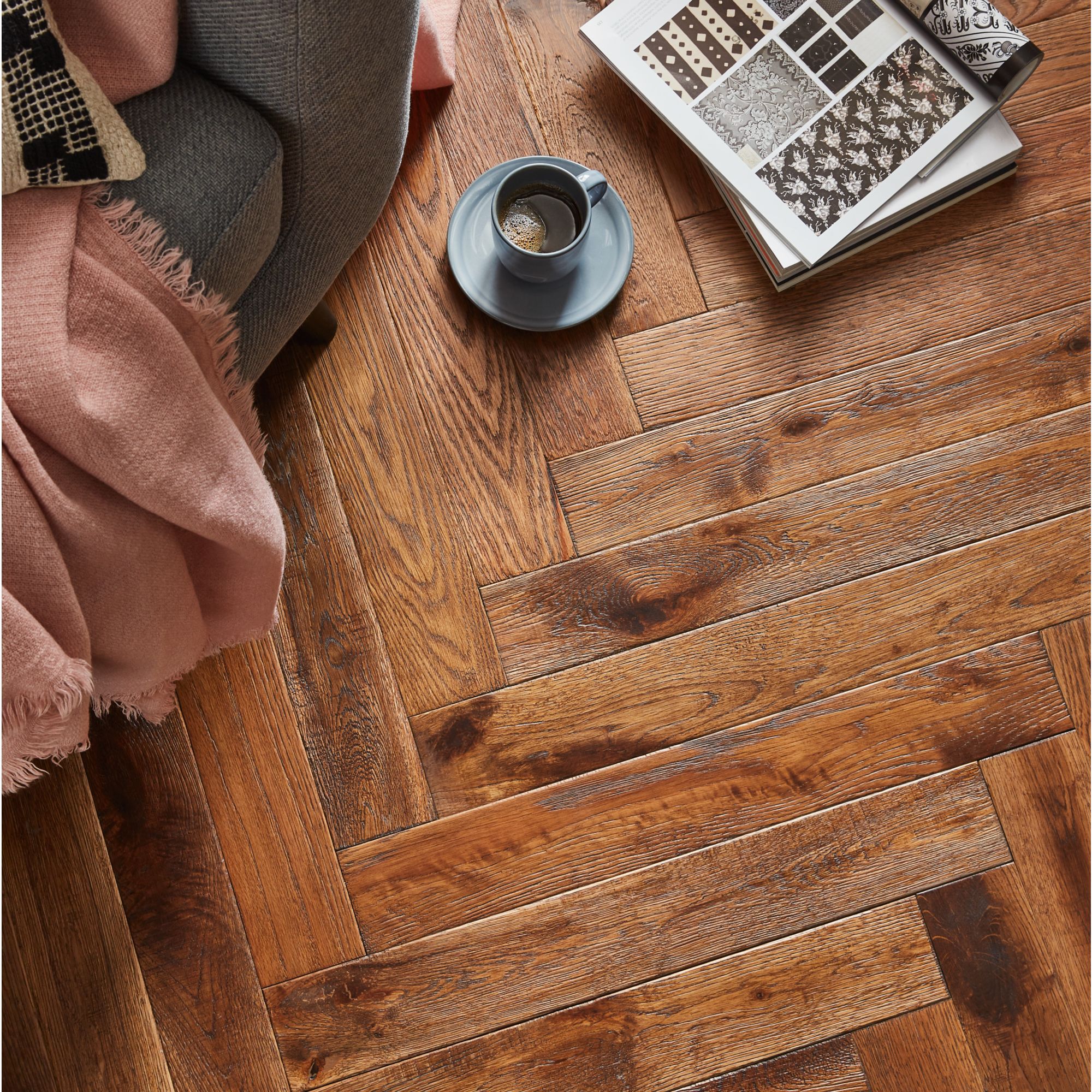 GoodHome Skanor Oak Solid wood flooring, 0.86m² Pack | Departments