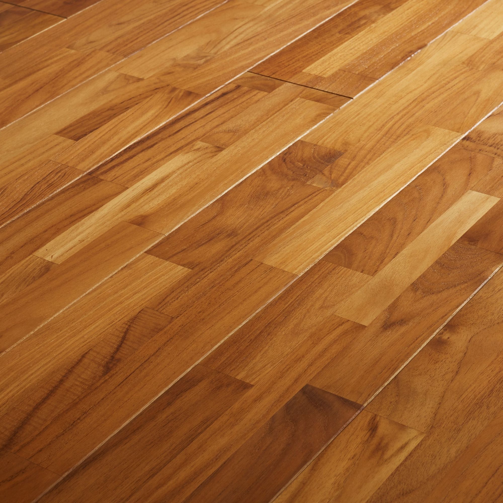 GoodHome Surin Natural Teak Solid wood flooring, 1.15m² ...