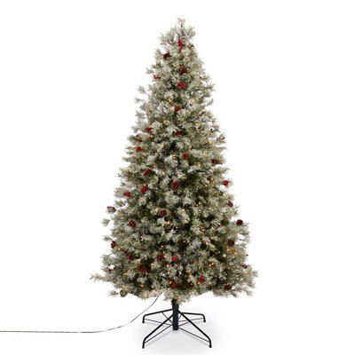 7 5ft Fairview Berry Pine Cone Design Artificial Christmas Tree Departments Diy At B Q