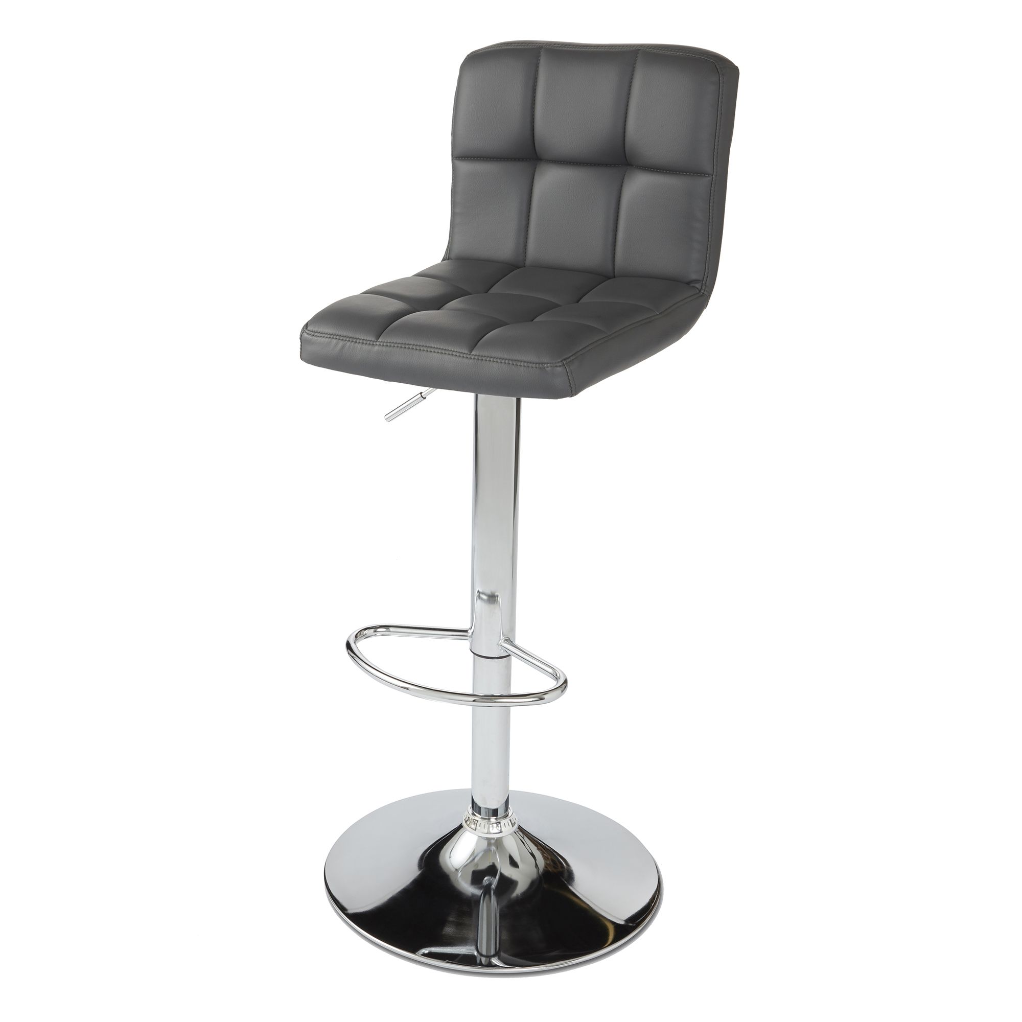 Cooke & Lewis Lagan Grey Adjustable Bar stool, Pack of 2 | Departments ...