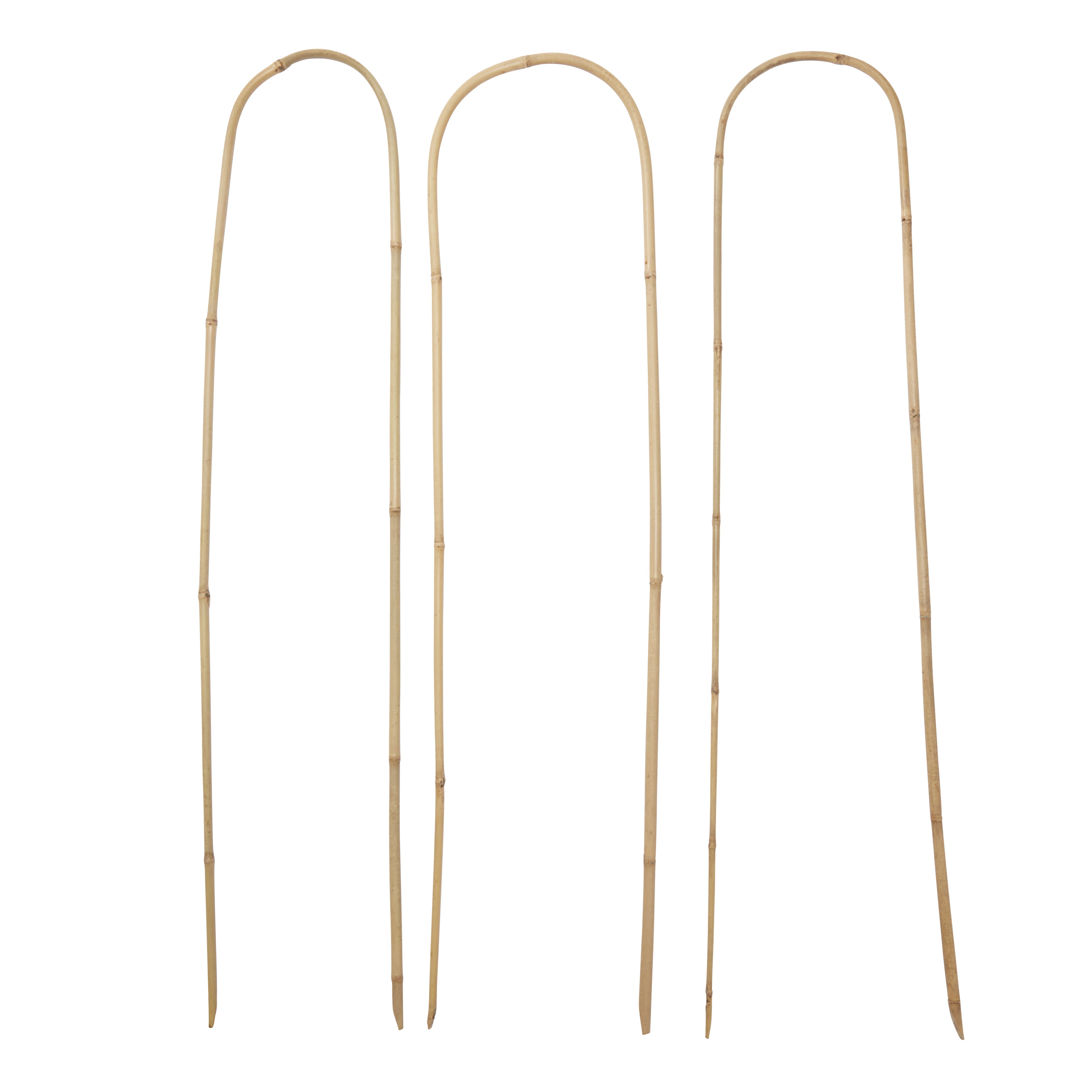 Verve Bamboo Hoop Plant support 120cm, Pack of 3 Departments DIY at B&Q