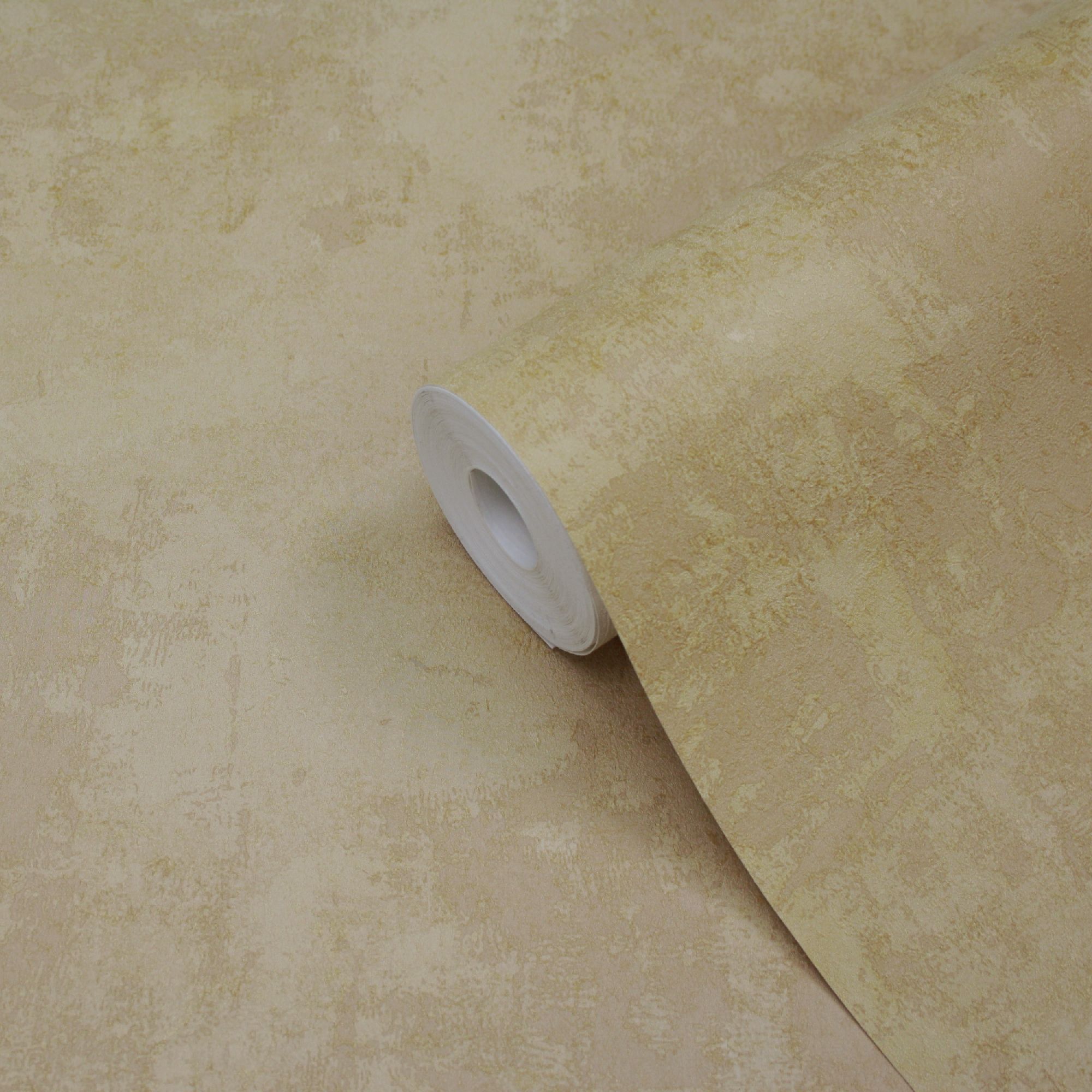 GoodHome Omey Yellow Distressed wall effect Wallpaper Departments