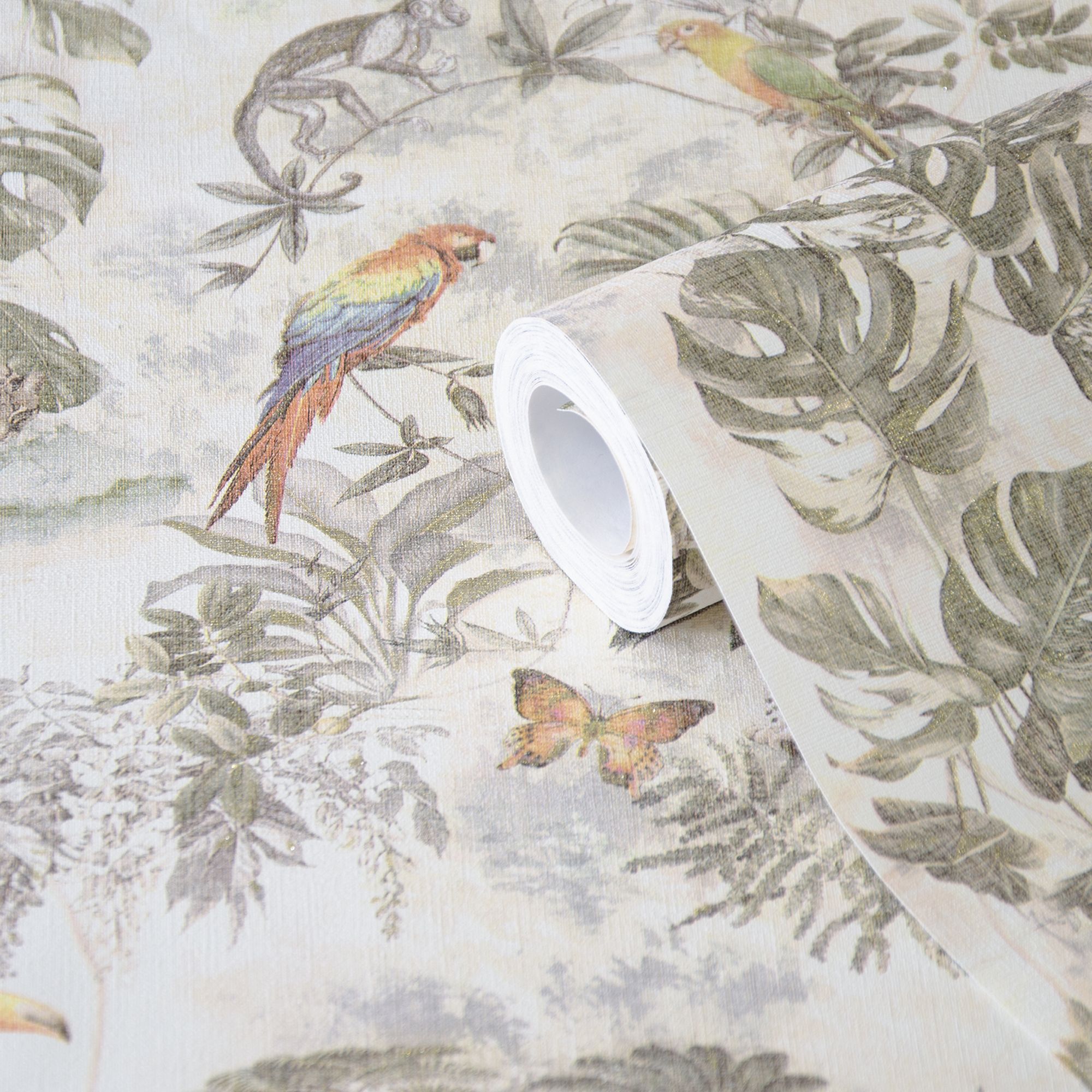 GoodHome Lipia Multicolour Jungle Textured Wallpaper Departments DIY at B&Q