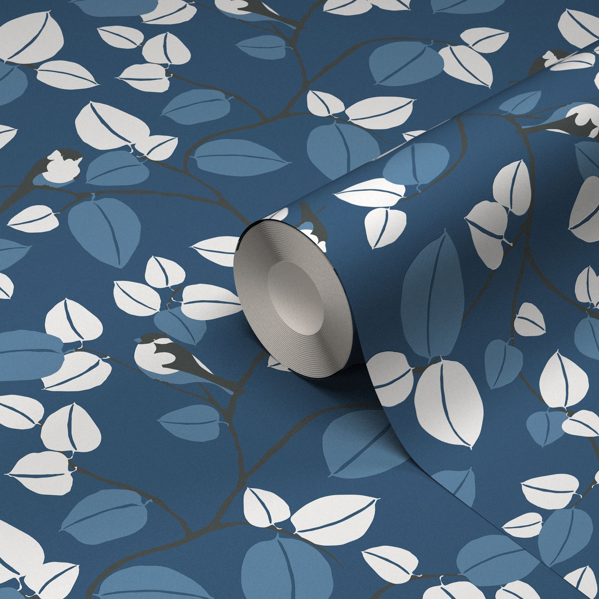 GoodHome Mahot Blue Modern Wallpaper Departments DIY at B&Q