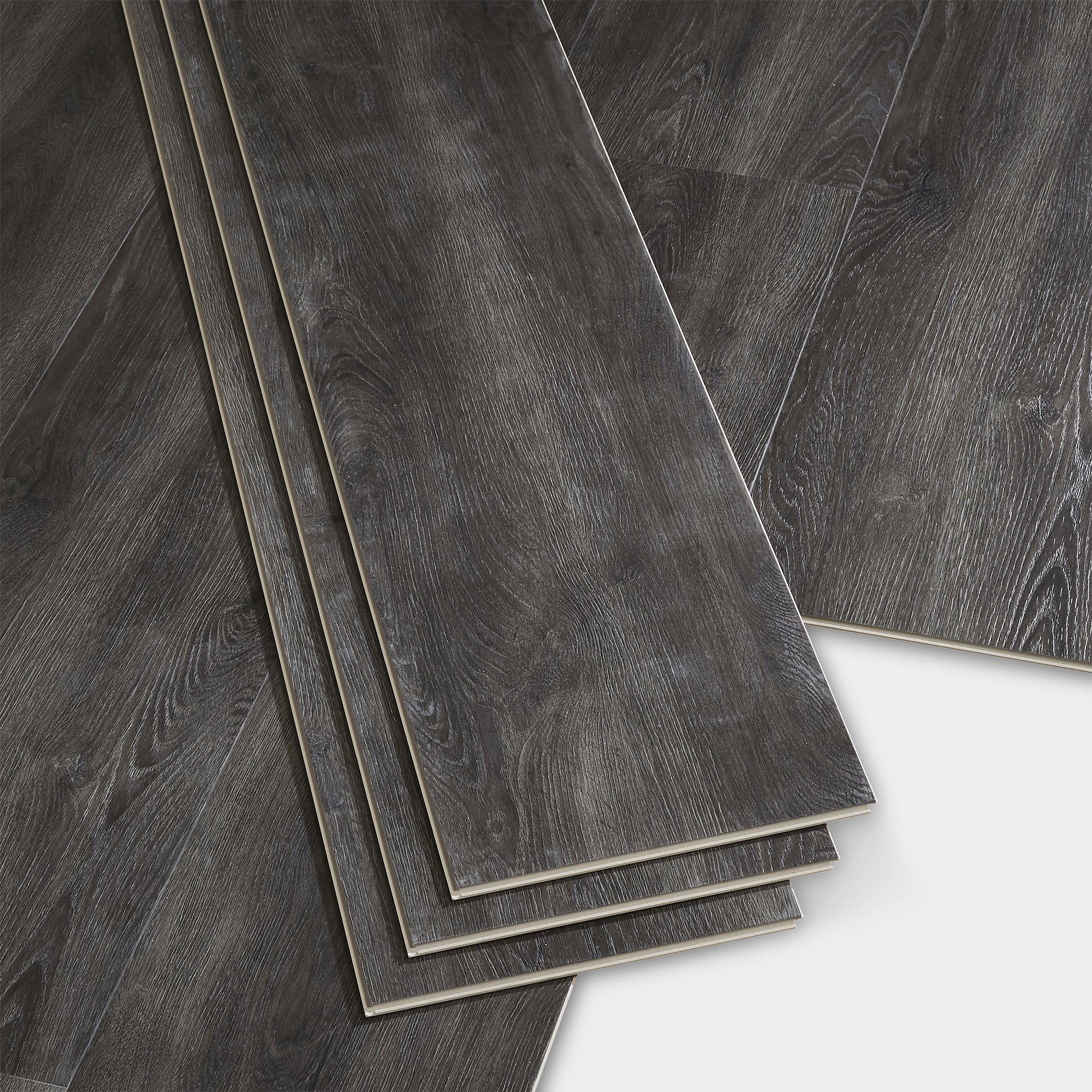 GoodHome Jazy Dark grey Wood effect Luxury vinyl click flooring, 2.24m²