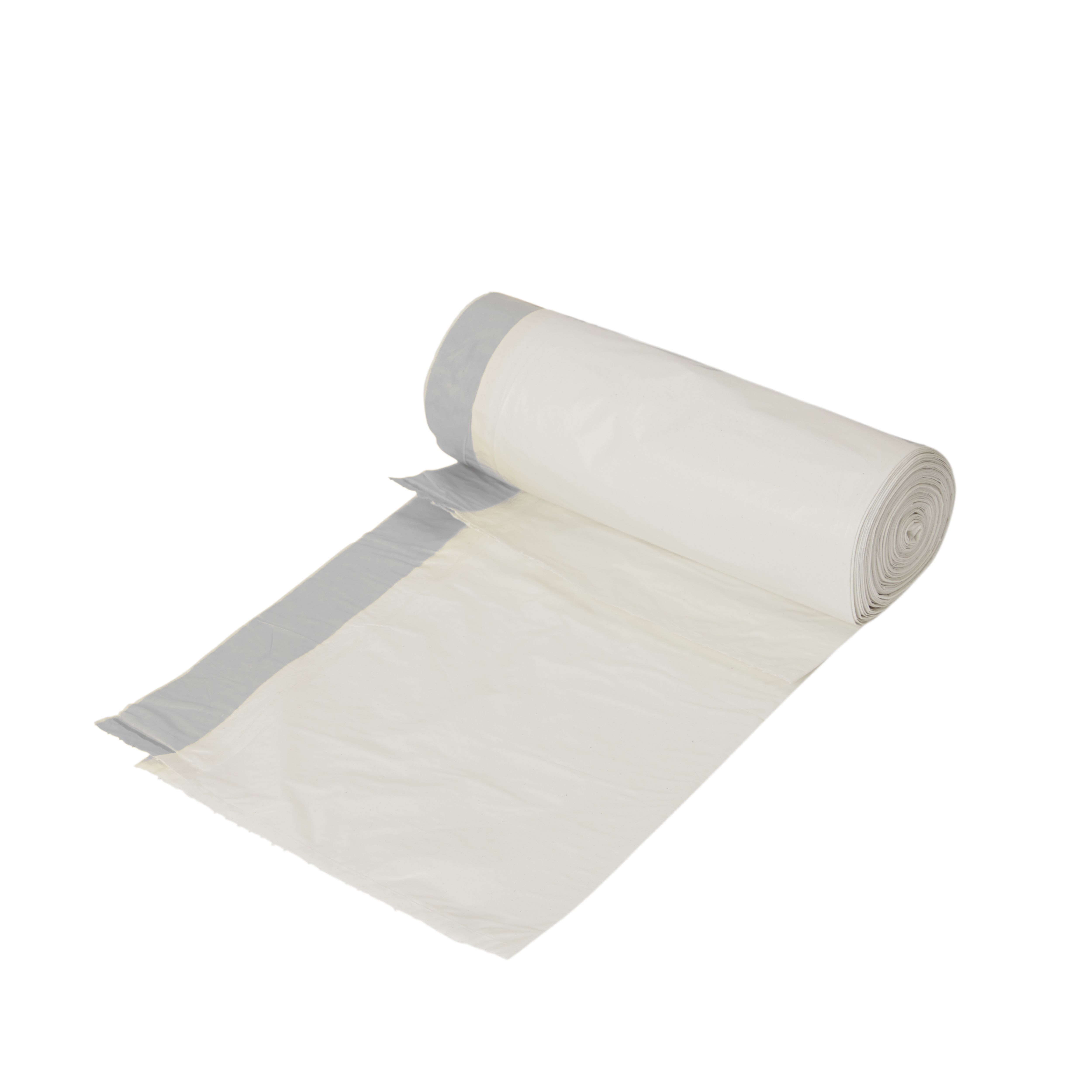 White Recycled high density polyethylene Bin bag 40L, Pack of 20