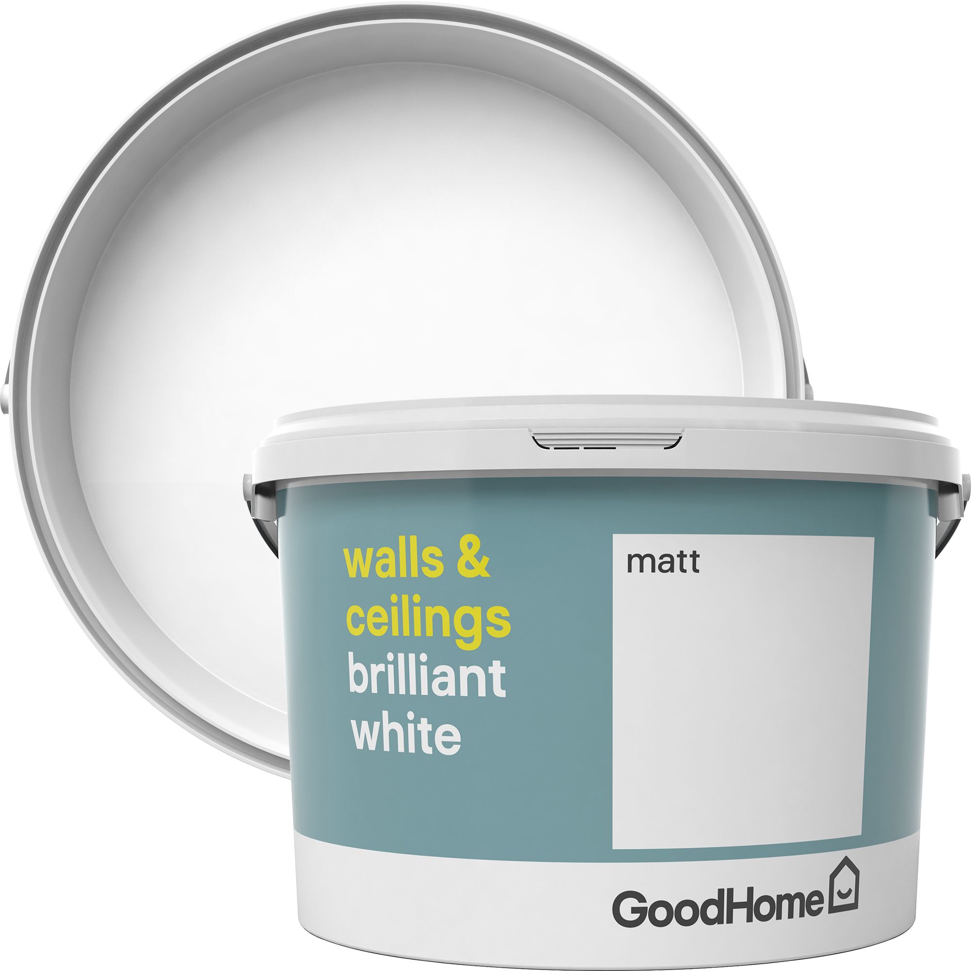 GoodHome Brilliant White Matt Vinyl Emulsion Paint 2.5L | Departments ...