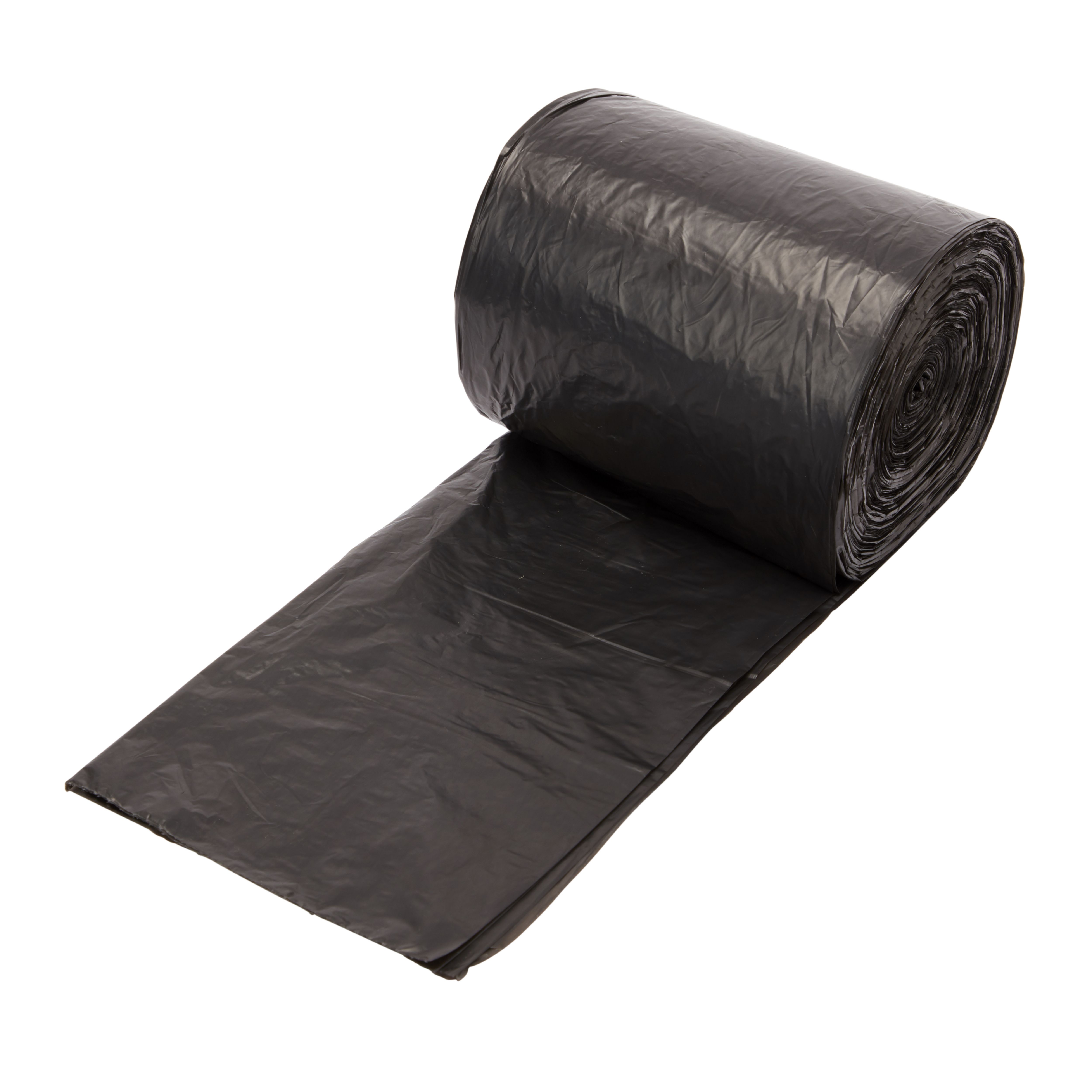 Black High density polyethylene Bin bag 70L, Pack of 100 Departments