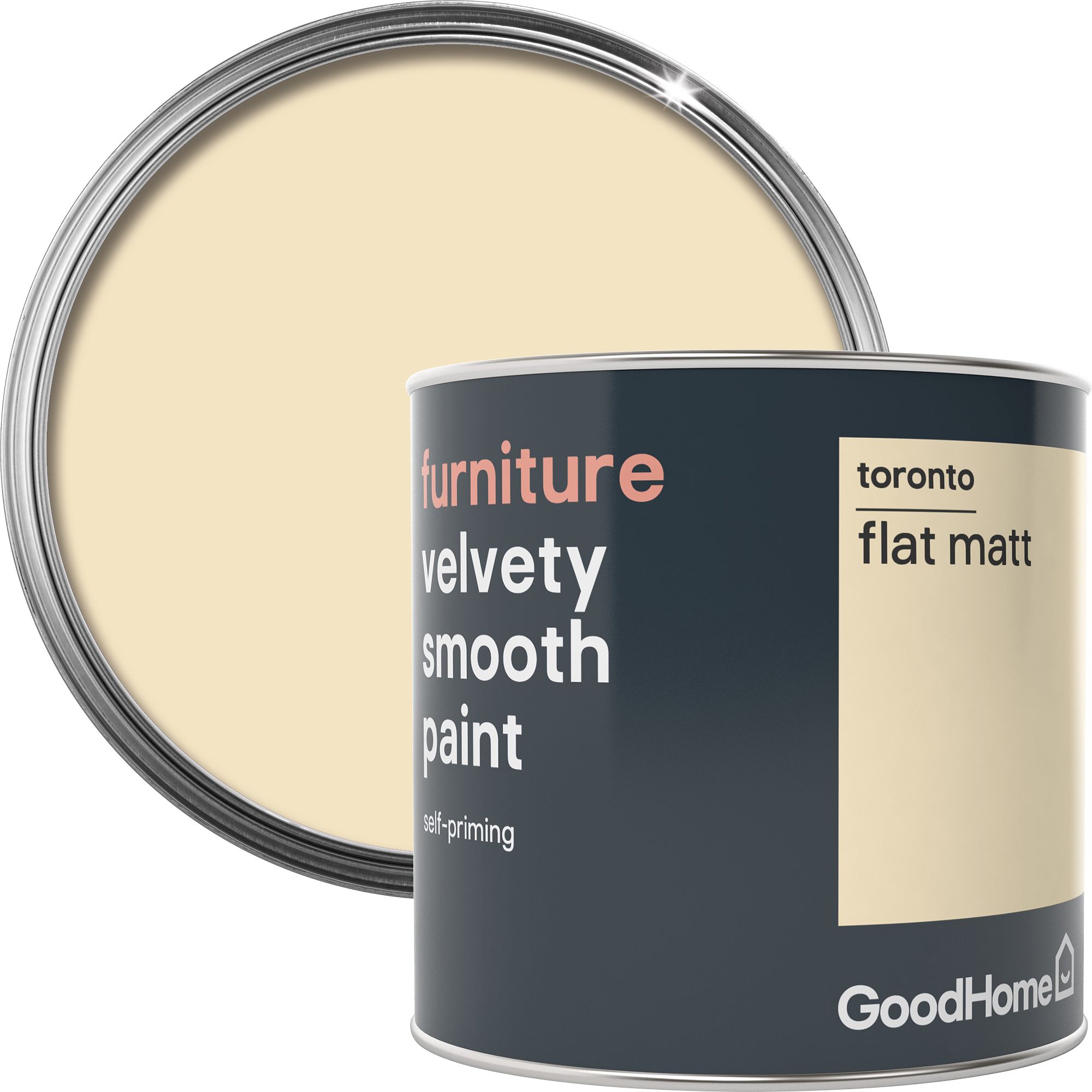 GoodHome Toronto Flat matt Furniture paint 500ml Departments DIY at B&Q