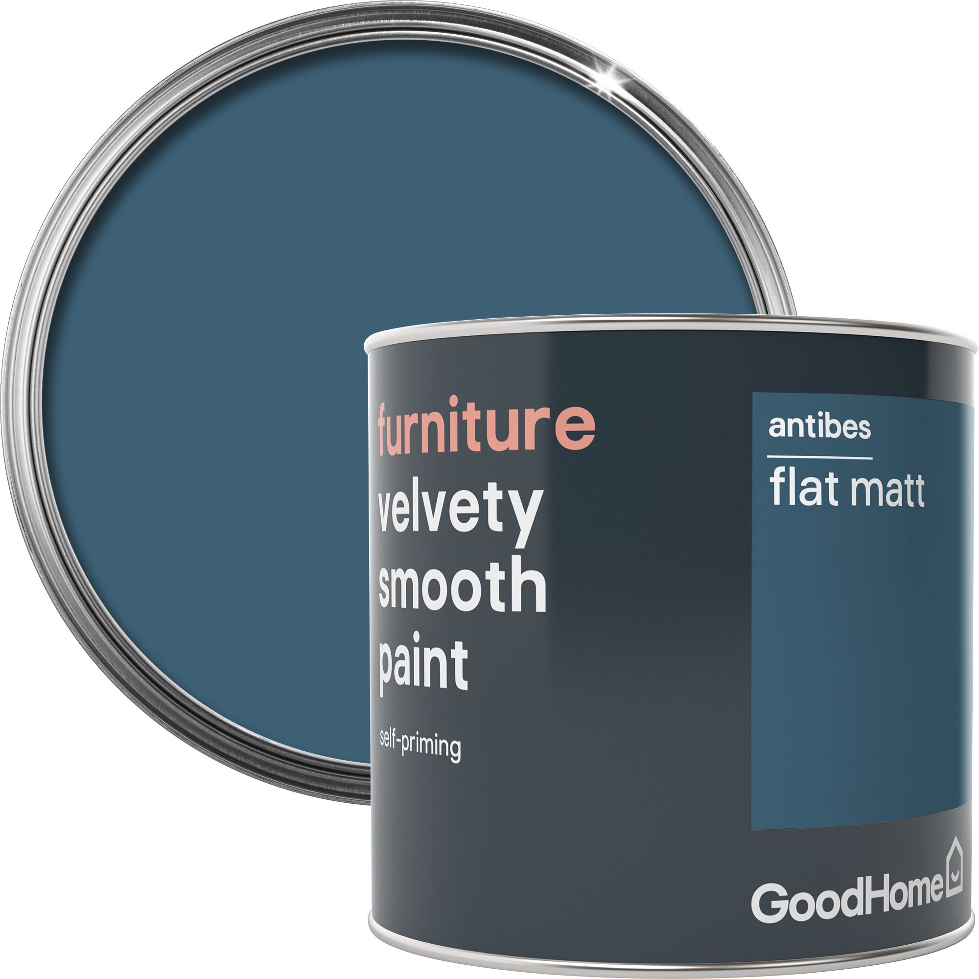 GoodHome Antibes Flat matt Furniture paint 500ml Departments DIY at B&Q
