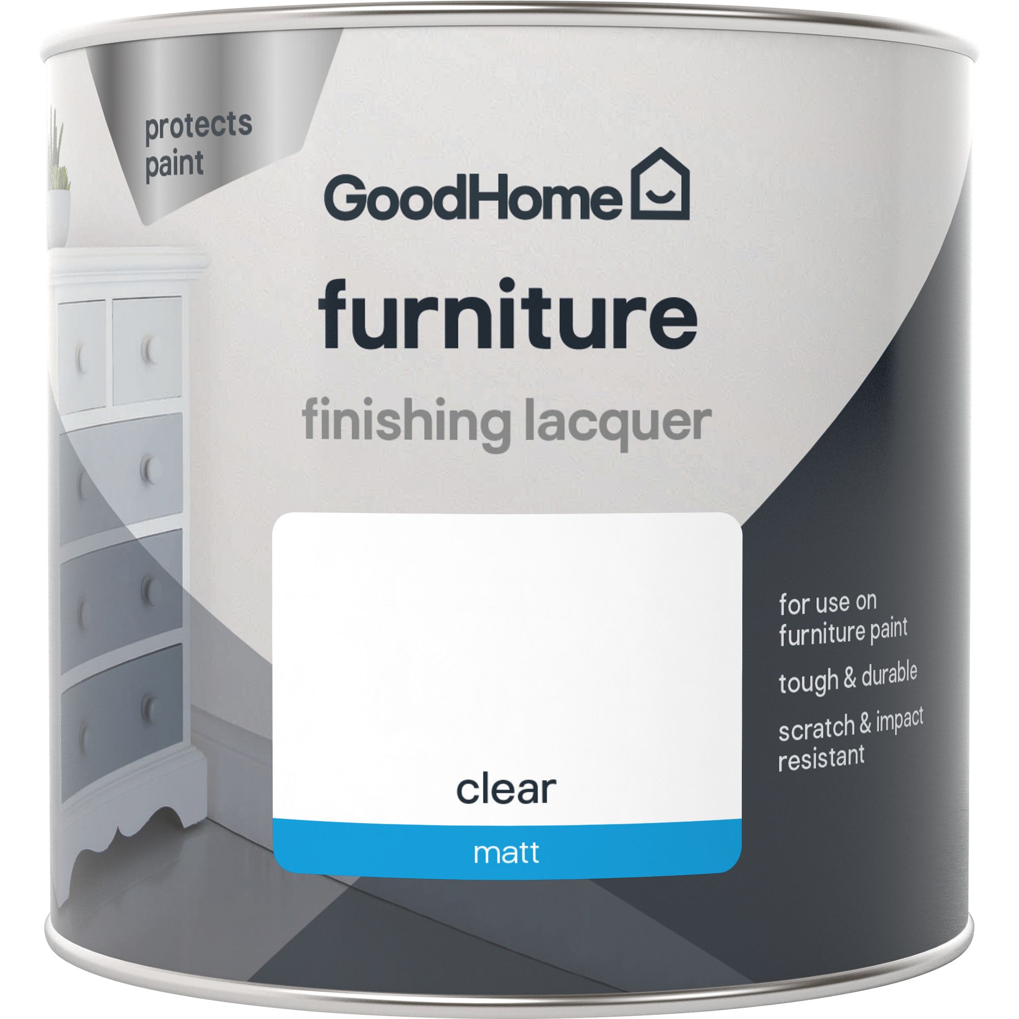 GoodHome Durable Clear Matt Furniture Lacquer 500ml | Departments | DIY ...