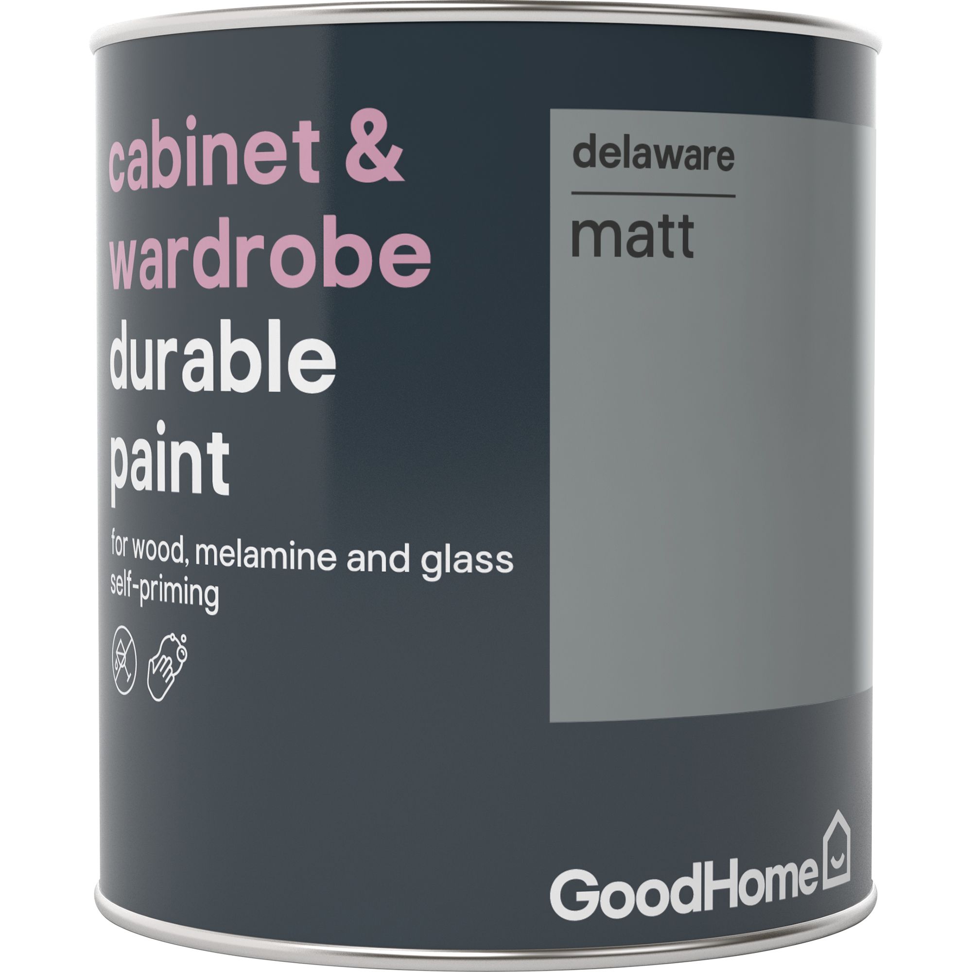 Goodhome Durable Delaware Matt Cabinet Wardrobe Paint 0 75l