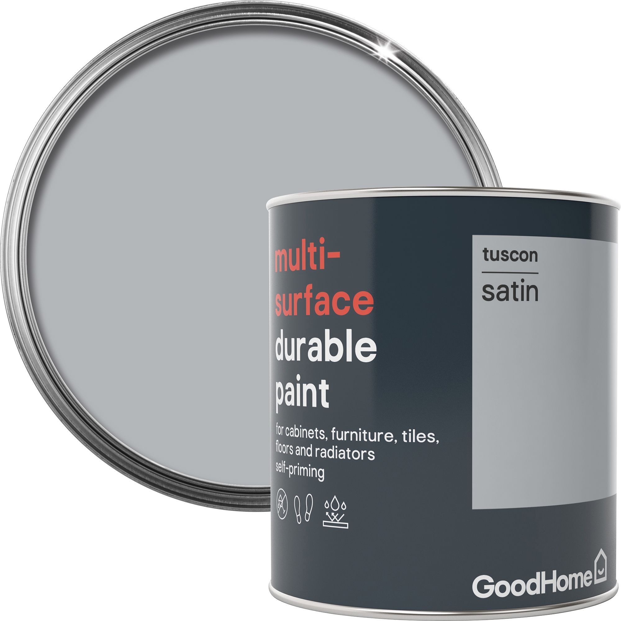 GoodHome Durable Tucson Satin Multi-surface paint 750ml ...