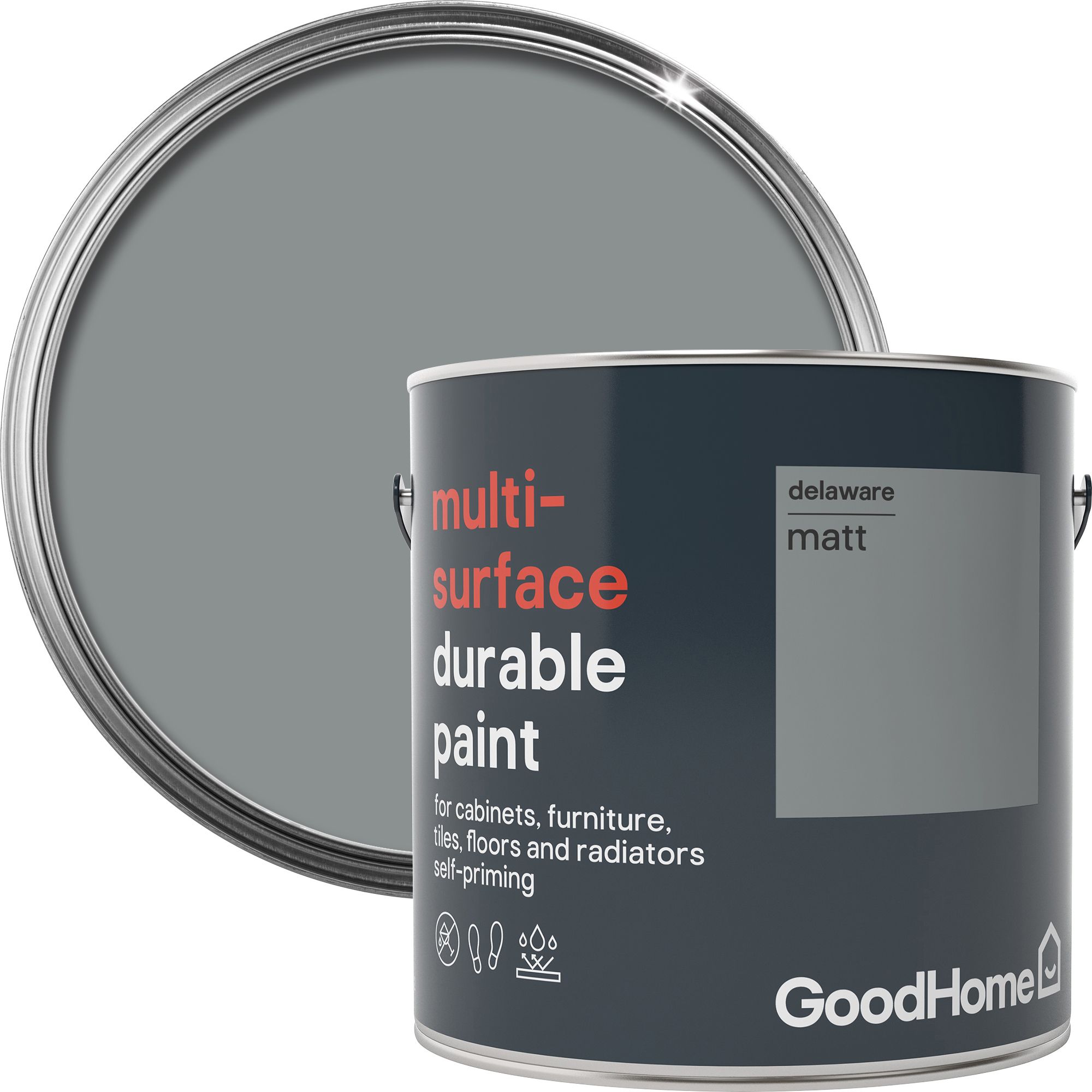 Goodhome Durable Delaware Matt Multi Surface Paint 2l
