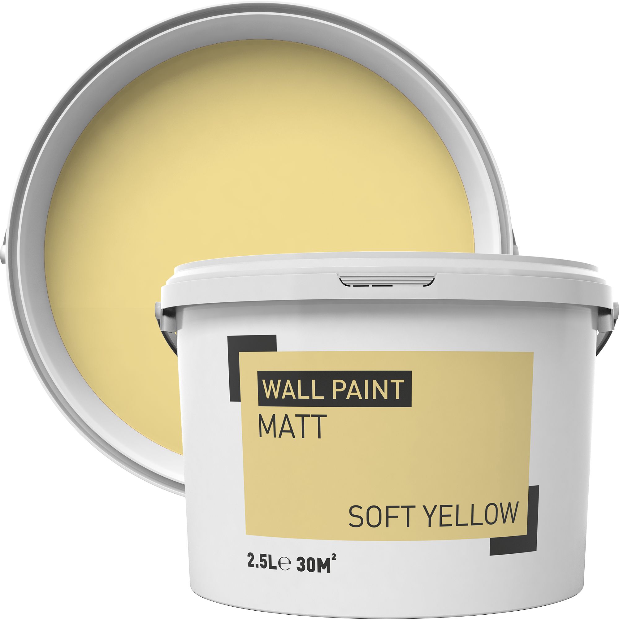Soft yellow Matt Emulsion paint 2.5L Departments DIY at B&Q