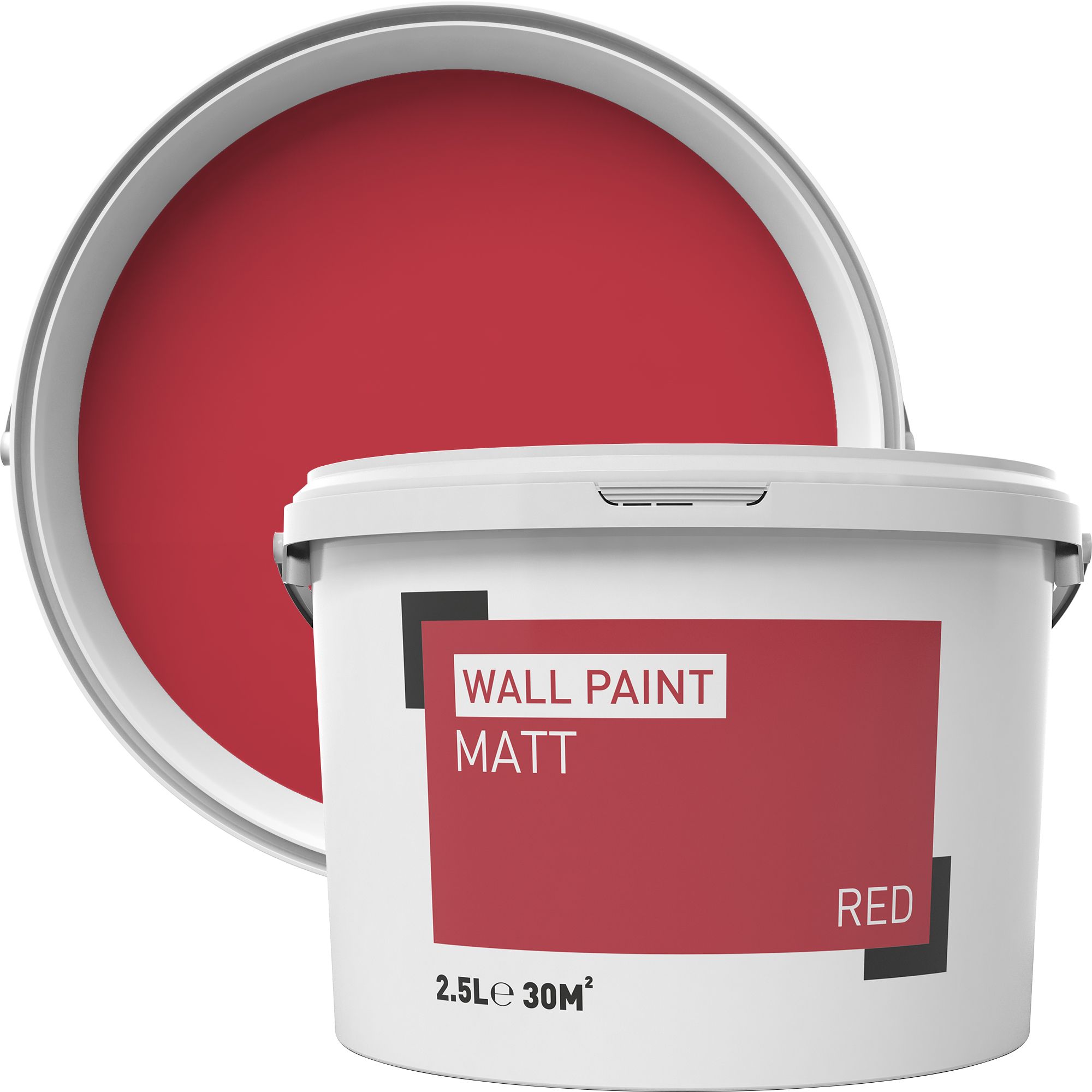 Red Matt Emulsion paint 2.5L Departments DIY at B&Q