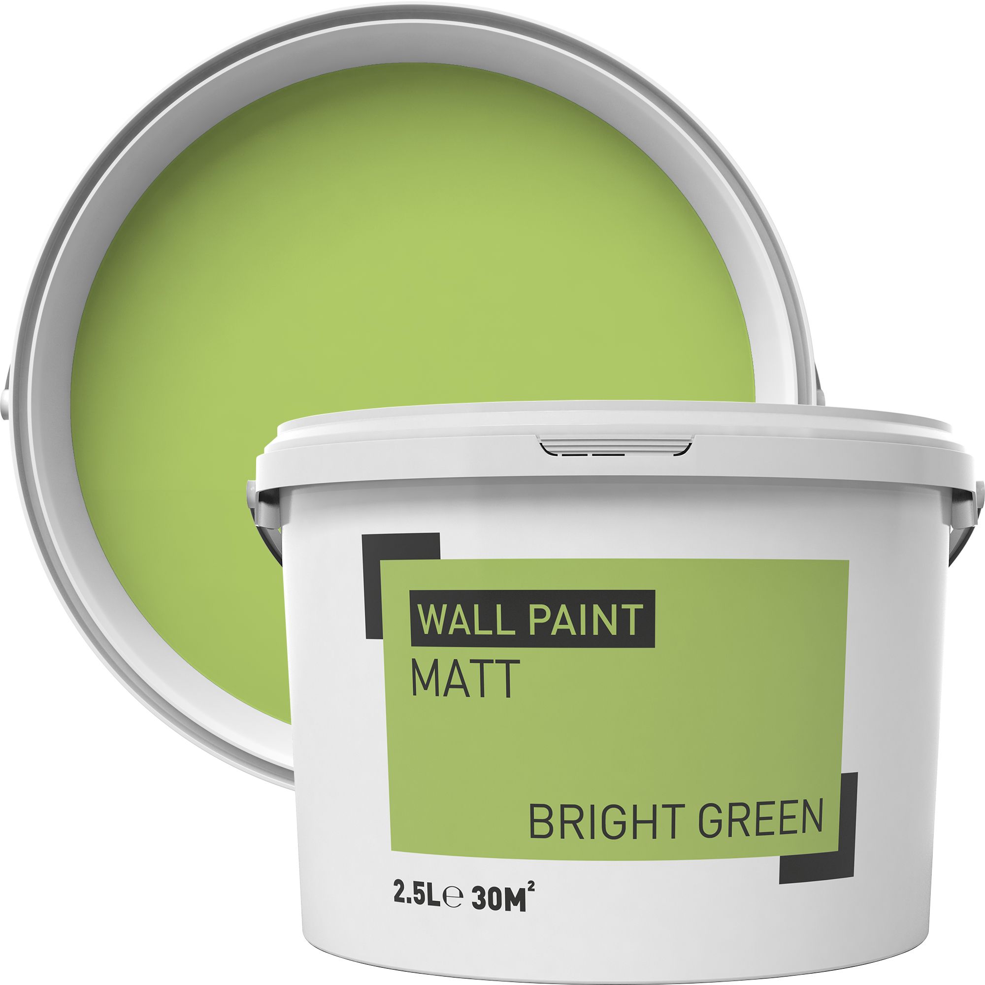 Bright green Matt Emulsion paint 2.5L Departments DIY at B&Q
