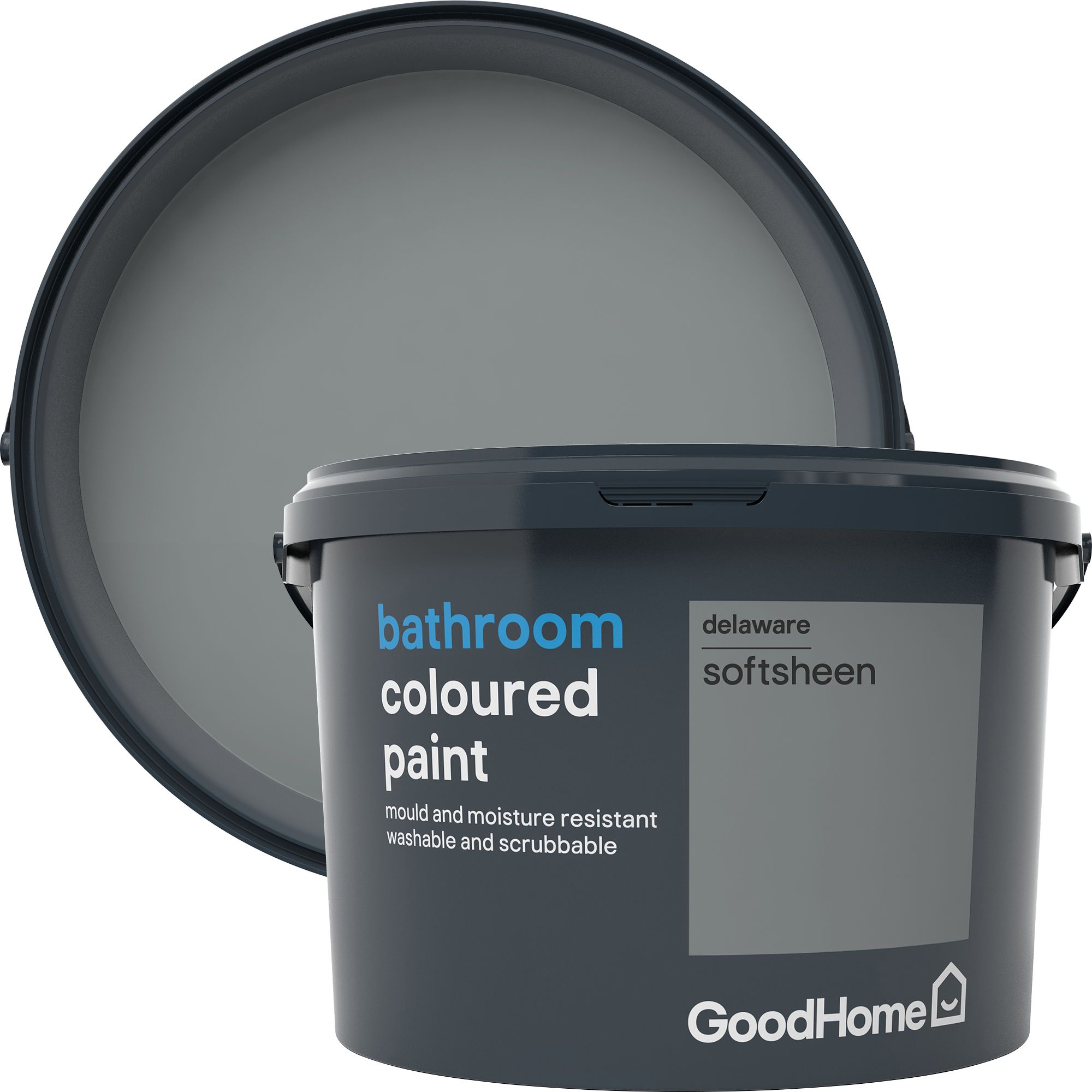 GoodHome Bathroom Delaware Soft sheen Emulsion paint 2.5L Departments