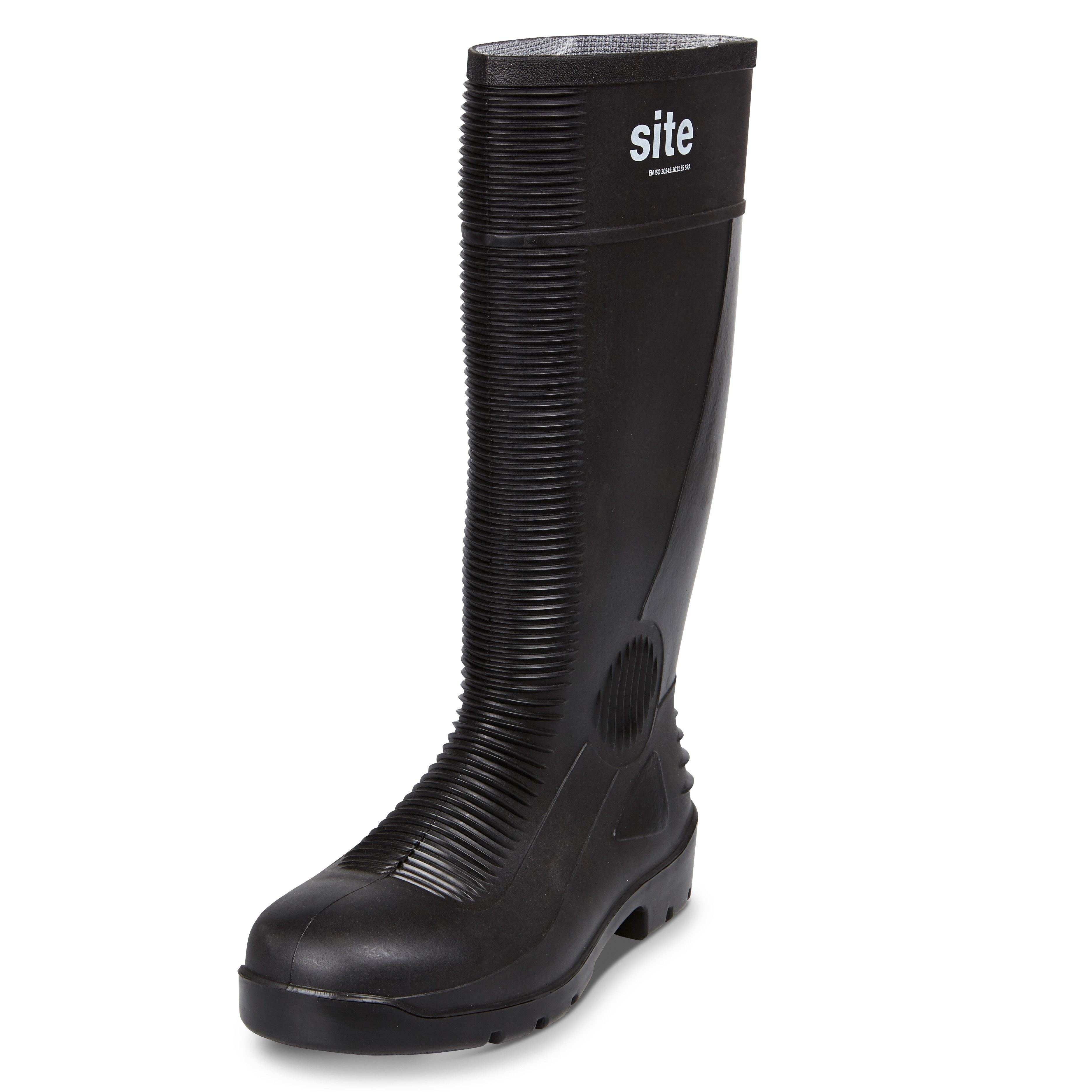 steel toe cap wellies b&q