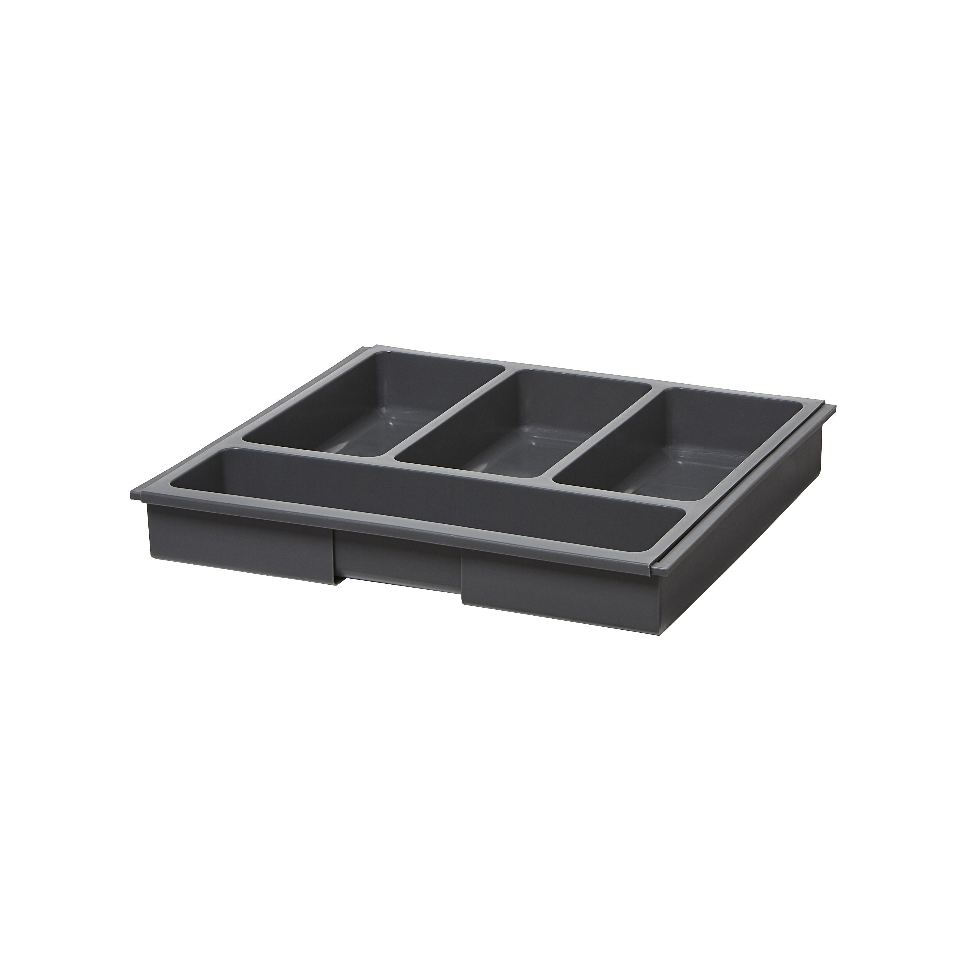 Plastic Adjustable Cutlery tray, (H)50mm (W)550mm Departments DIY