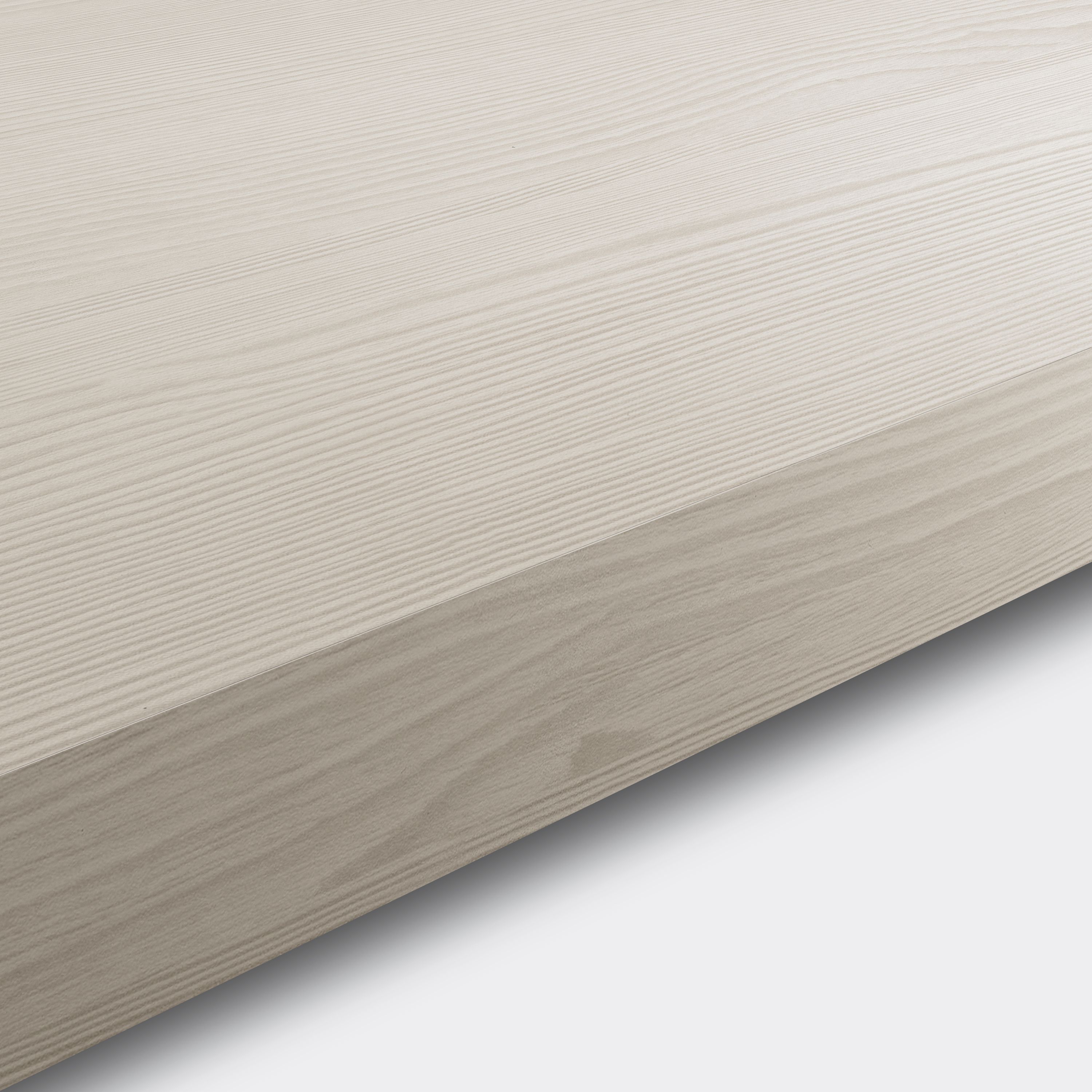 38mm Kala Matt White Wood effect Laminate Square edge Kitchen Breakfast bar Worktop, (L)2000mm