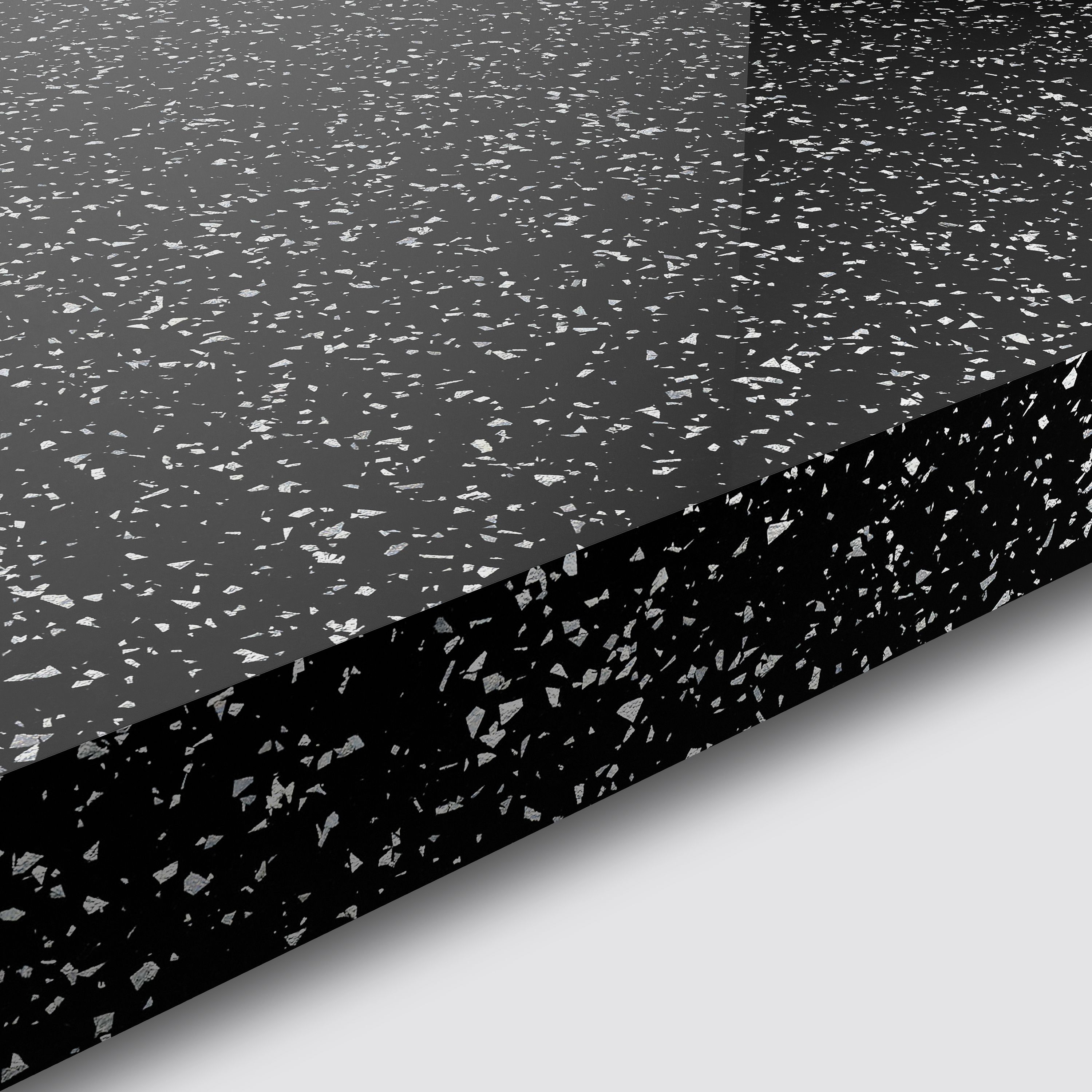 38mm Berberis Gloss Black Star effect Laminate Square edge Kitchen
