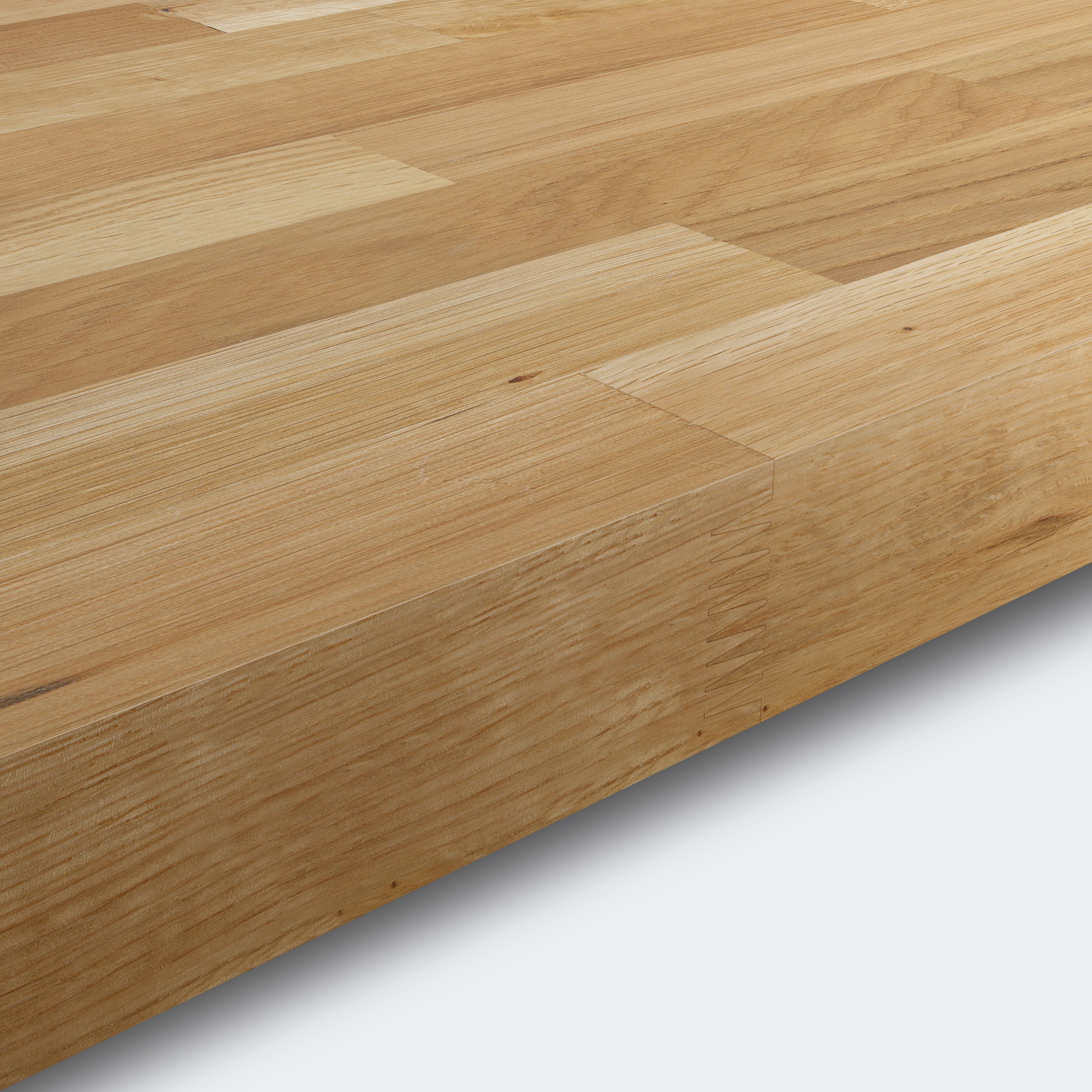 40mm Hinita Natural Solid oak Square edge Kitchen Worktop, (L)3000mm