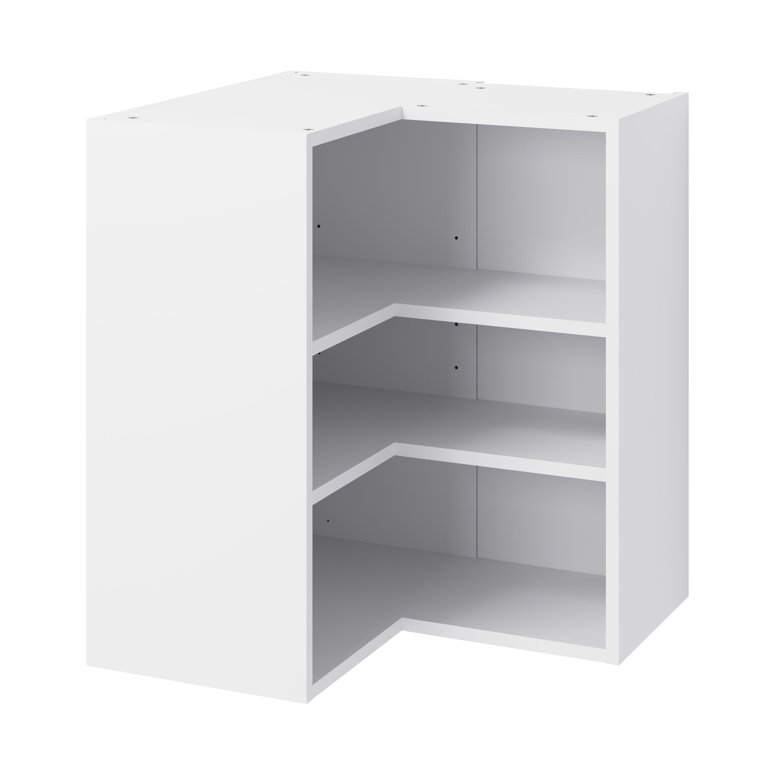 Goodhome Caraway Matt White Corner Wall Cabinet