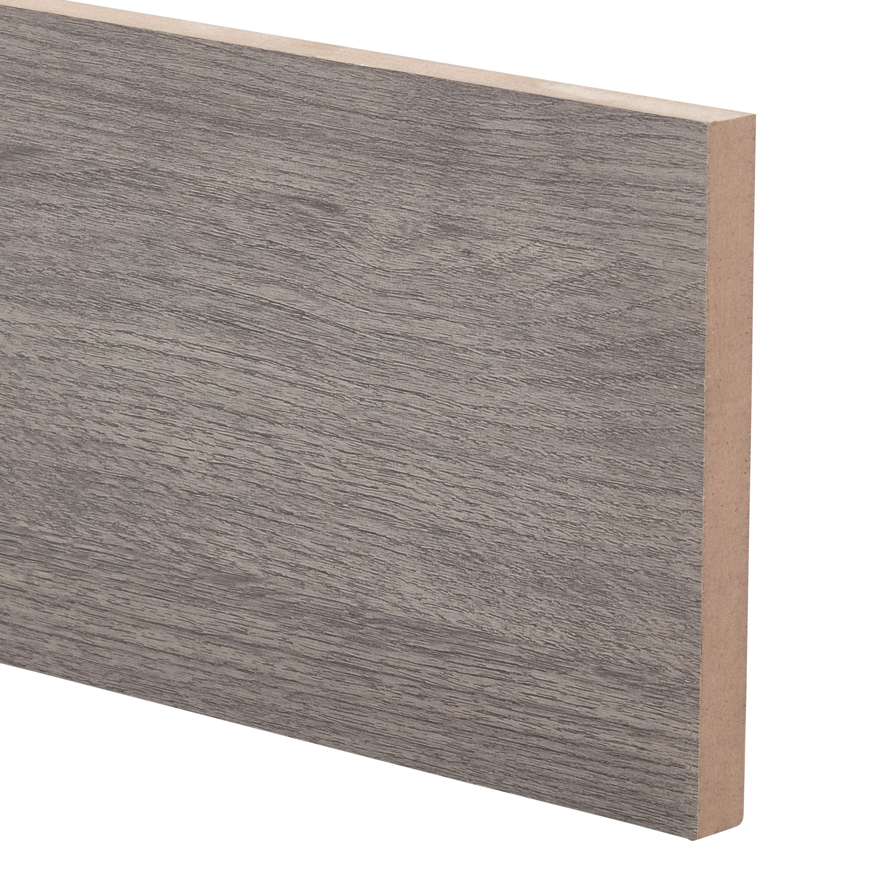 GoodHome Chia Grey oak effect slab Plinth (W)2400mm Departments DIY