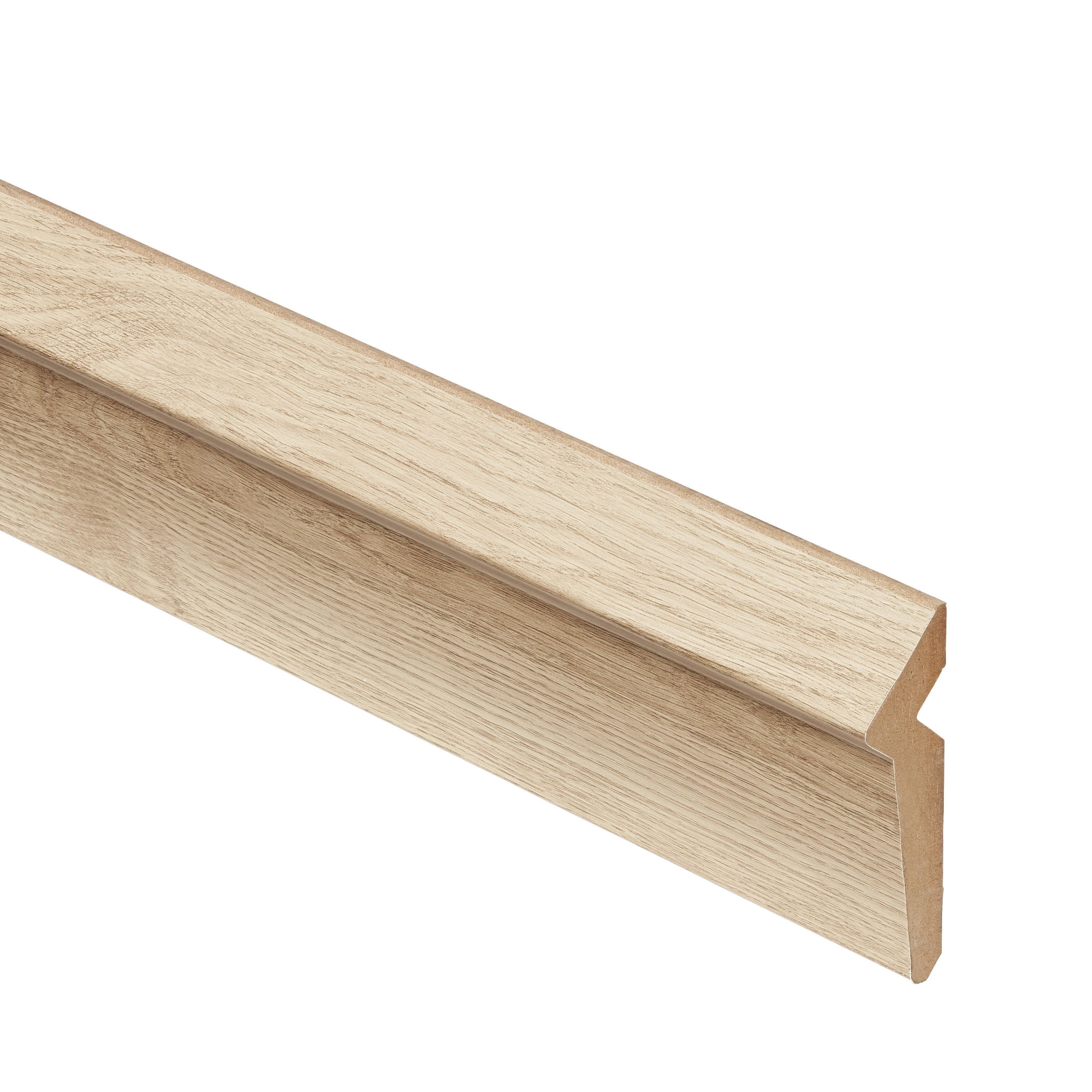 GoodHome Alpinia Oak effect shaker Standard Cornice (W)2400mm