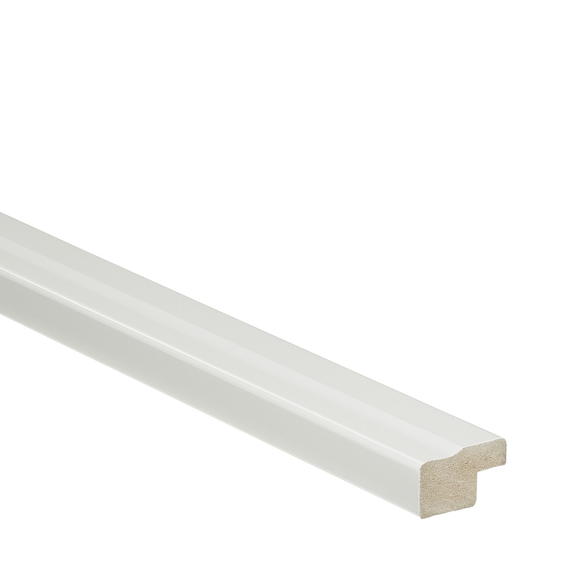 Goodhome Alisma High Gloss White Slab Cornice Pelmet